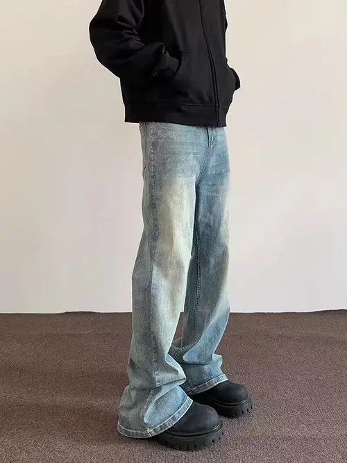 Japanese Brand American retro street style washed straight jeans Size US 32 / EU 48 - 3 Thumbnail