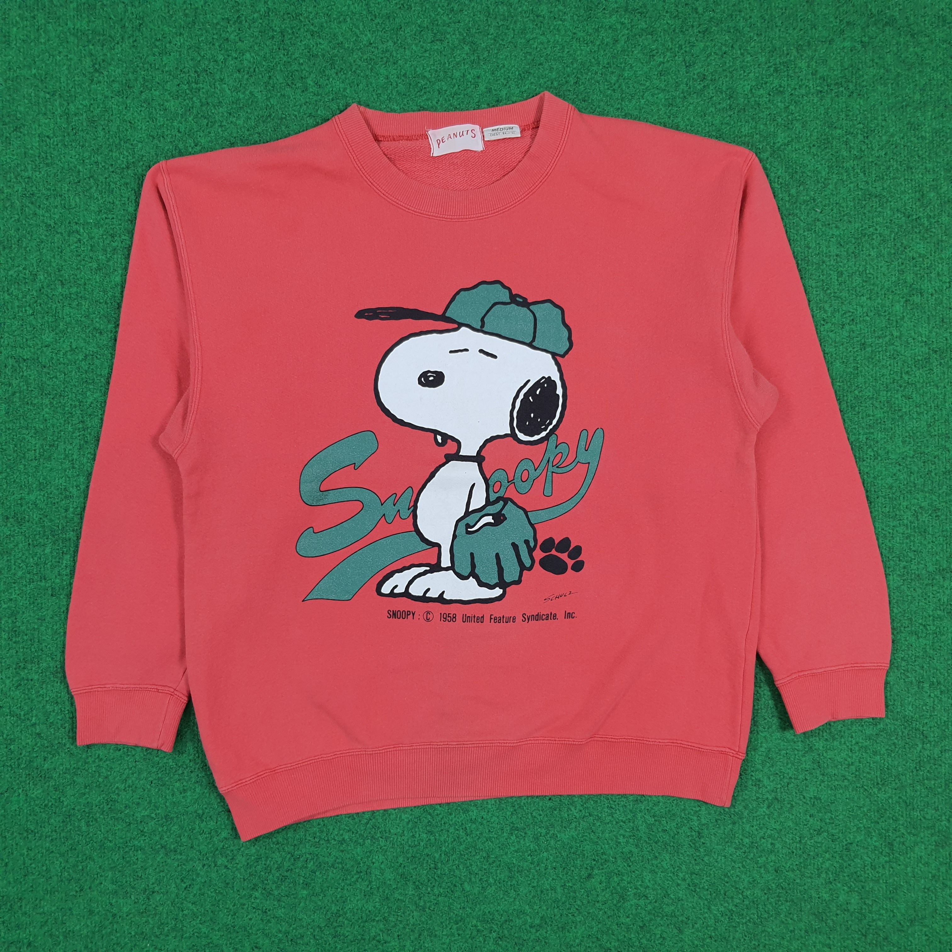 Peanuts Vintage Snoopy Peanuts Baseball Sweatshirt C306N15 Size US M / EU 48-50 / 2 - 1 Thumbnail