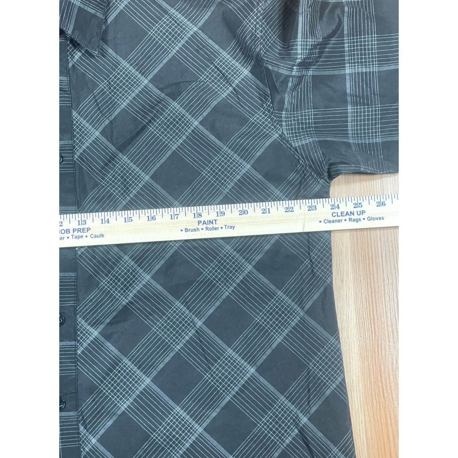 Vintage Moto Gear Black Gray Plaid Long Sleeve Button Front Casual Dress Shirt Mens XL Size US XL / EU 56 / 4 - 6 Thumbnail