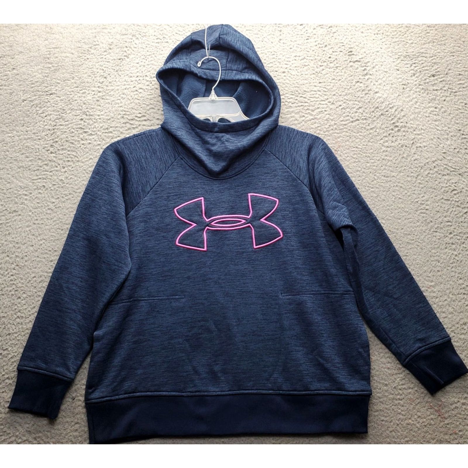 Under Armour Under Armour Hoodie Womens Size L Blue Raglan Sleeve Embroidered Logo Lined Fleece Size L / US 10 / IT 46 - 2 Thumbnail