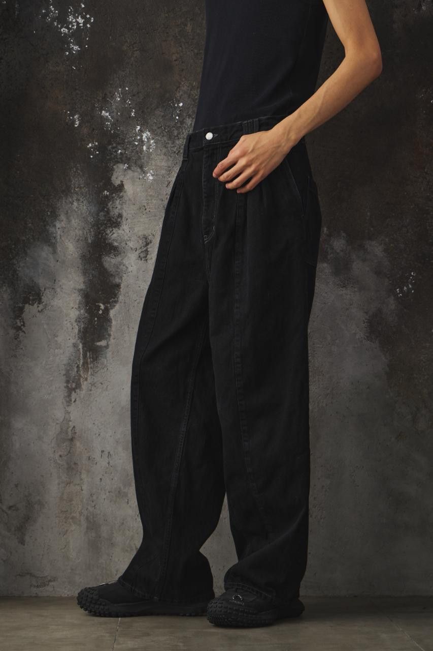 YOKE Yoke 3PLEATED WIDE-LEG TROUSERS Size US 30 / EU 46 - 4 Thumbnail