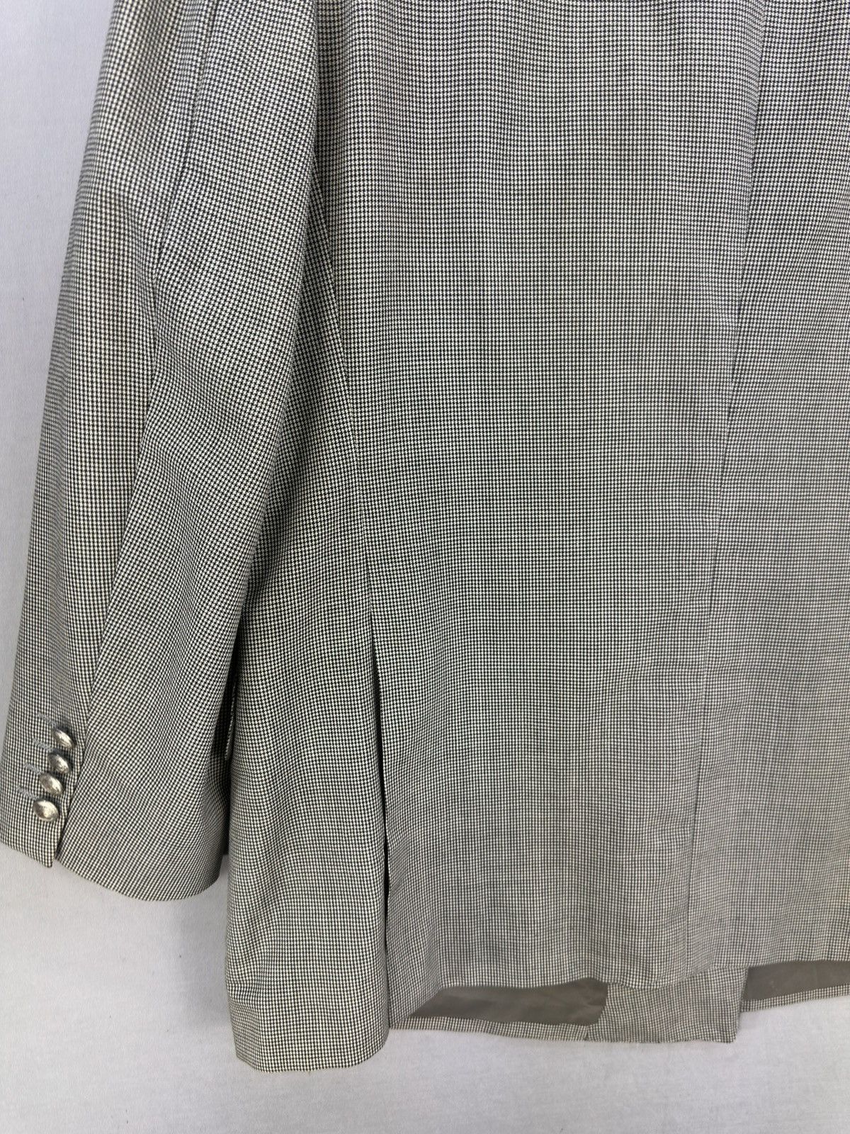 Burberry Vintage Burberrys Houndstooth Silk & Kid Mohair Coat Jacket Size US L / EU 52-54 / 3 - 6 Thumbnail