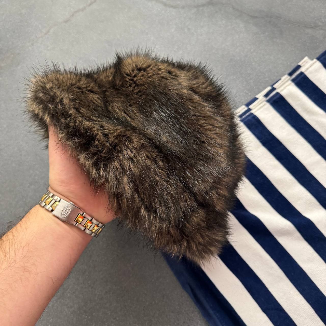 Japanese Brand × Vintage Vintage Faux Fur Oversized Hat Size ONE SIZE - 1 Thumbnail