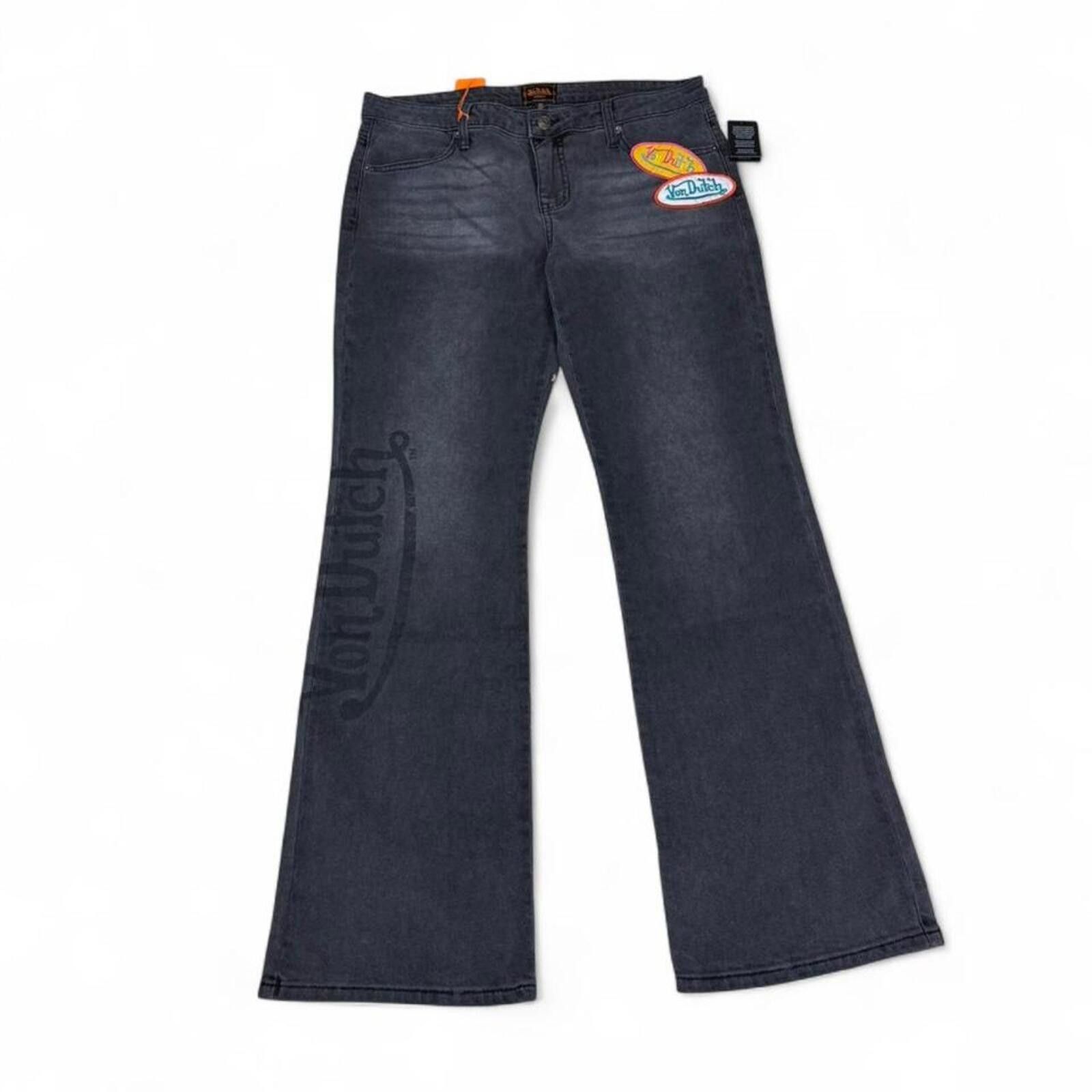 Von Dutch Von Dutch black denim jeans with patchwork design Size 32" / US 10 / IT 46 - 1 Thumbnail