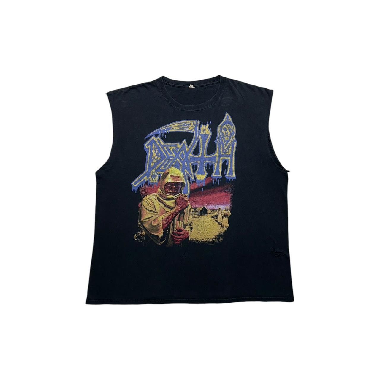 Anvil × Band Tees × Vintage Y2K Death Leprosy Grunge Band Thrashed Cutoff Tank Top Size US XL / EU 56 / 4 - 1 Thumbnail