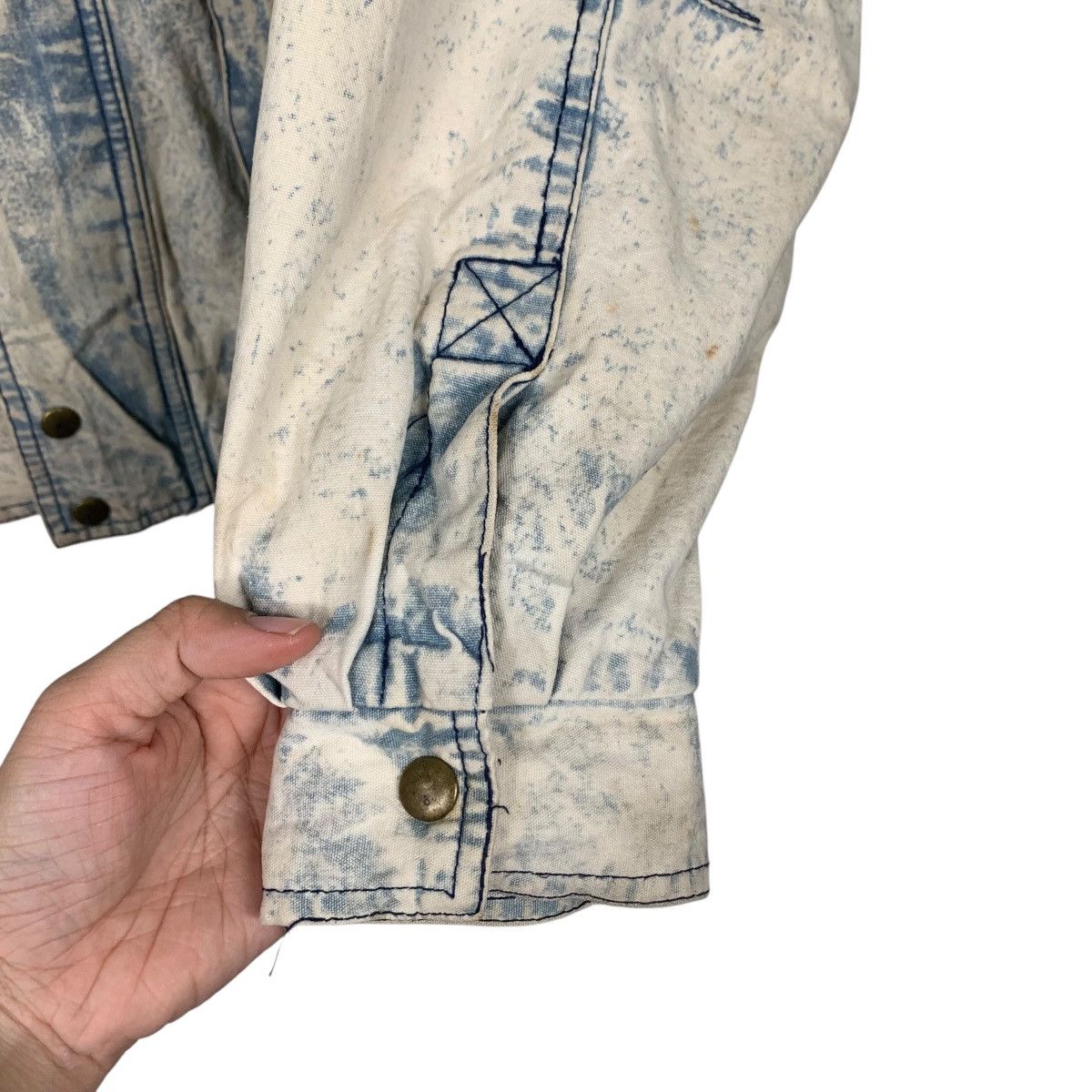 Vintage NORTH BAY World Travel Washed Denim Jacket #2433-C109 Size US M / EU 48-50 / 2 - 13 Thumbnail