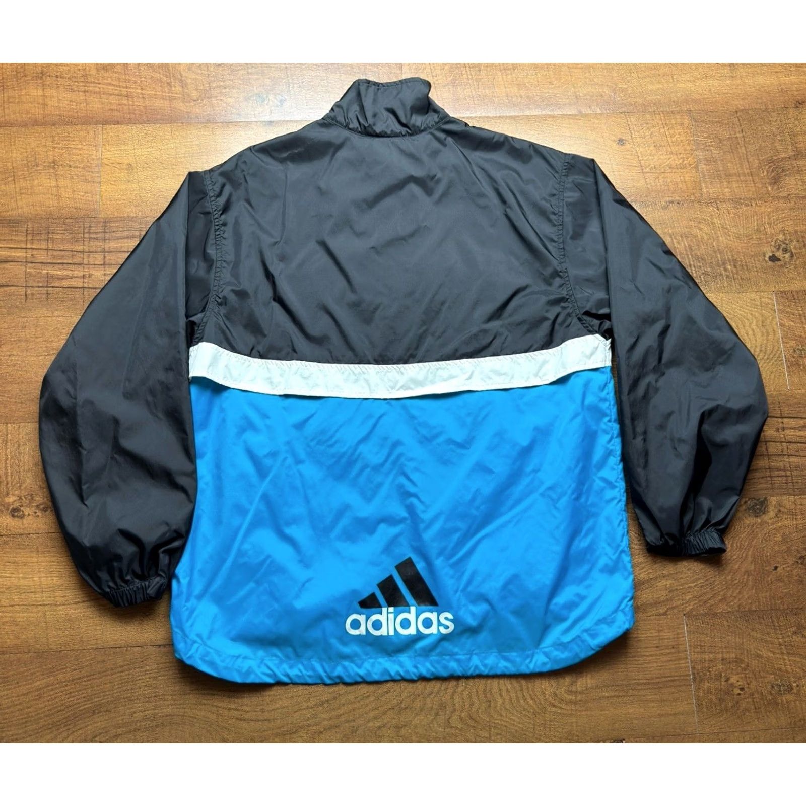 Adidas VINTAGE Adidas Anorak Jacket Mens L Blue White Windbreaker Y2K Track Zip Pockets Logo 90s Outdoor Sports Shirt Mens Size US L / EU 52-54 / 3 - 2 Thumbnail