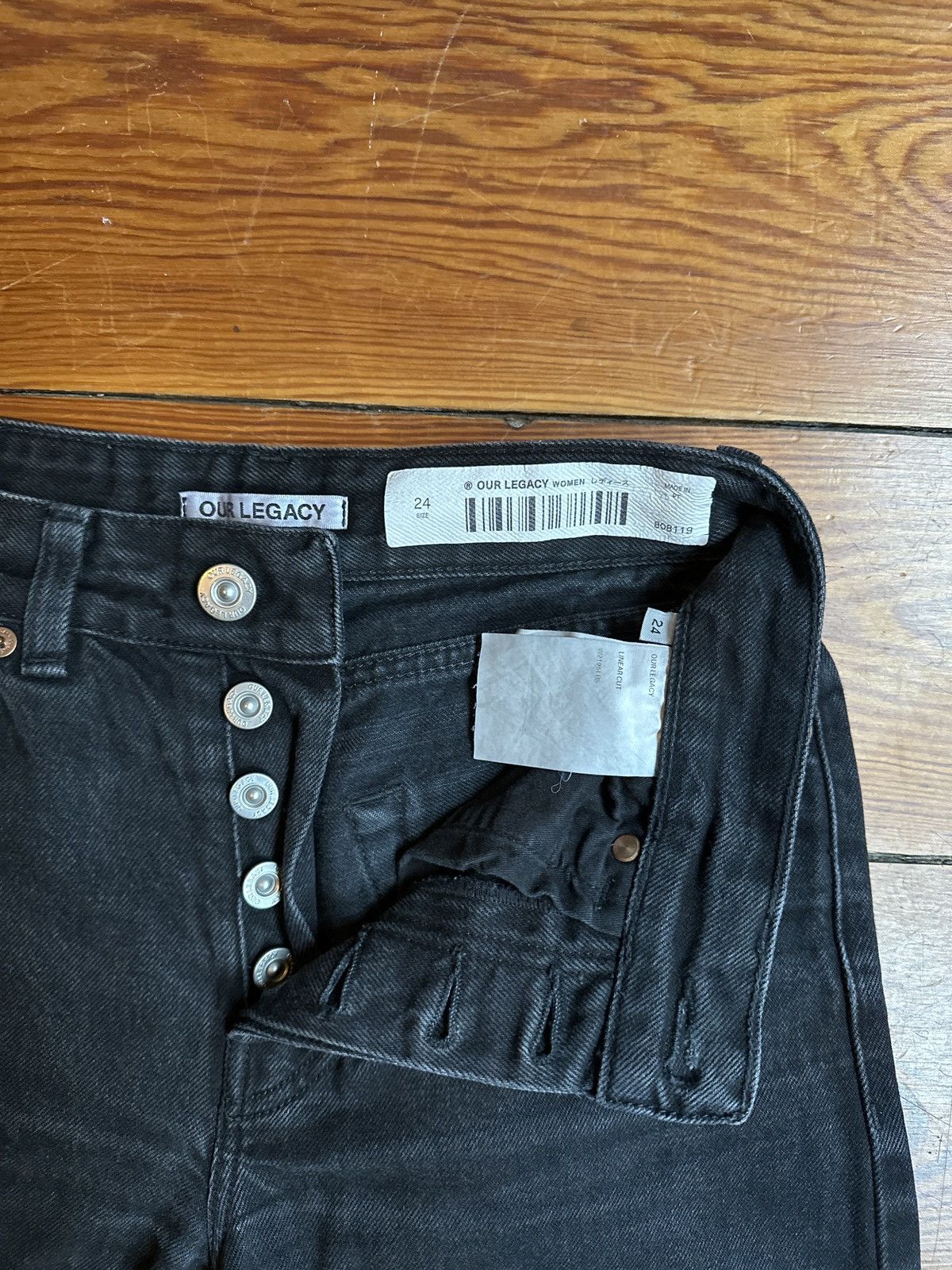 Our Legacy Our Legacy Linar Cut Jeans Black Size 24" / US 00 / IT 34 - 2 Thumbnail