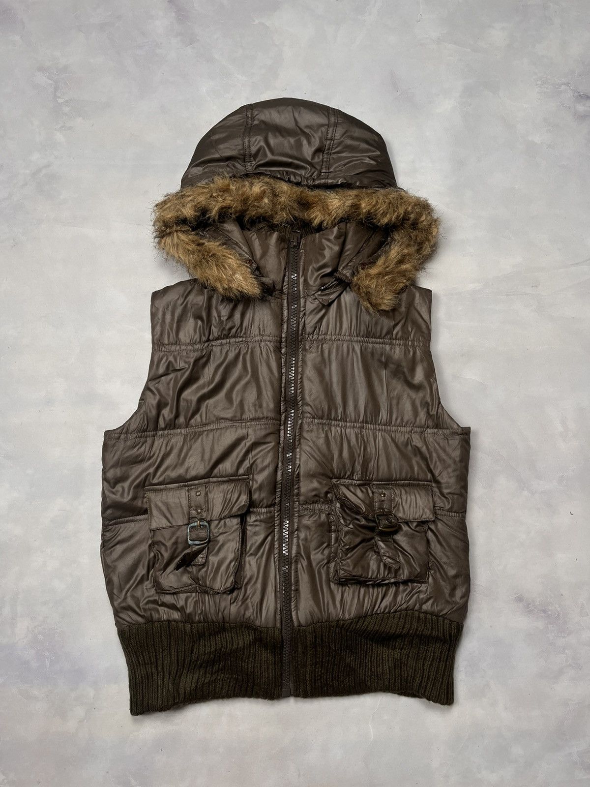 Japanese Brand Faux Fur Puffer Vest Double Layer Size US M / EU 48-50 / 2 - 4 Thumbnail