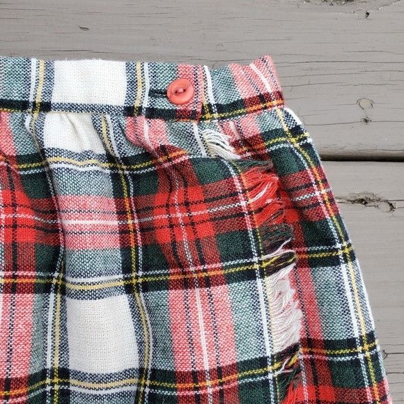 Designer × Vintage Vintage 90s y2k School Girl Wool Kilt Tartan Plaid Skirt Size 26" / US 2 / IT 38 - 4 Thumbnail