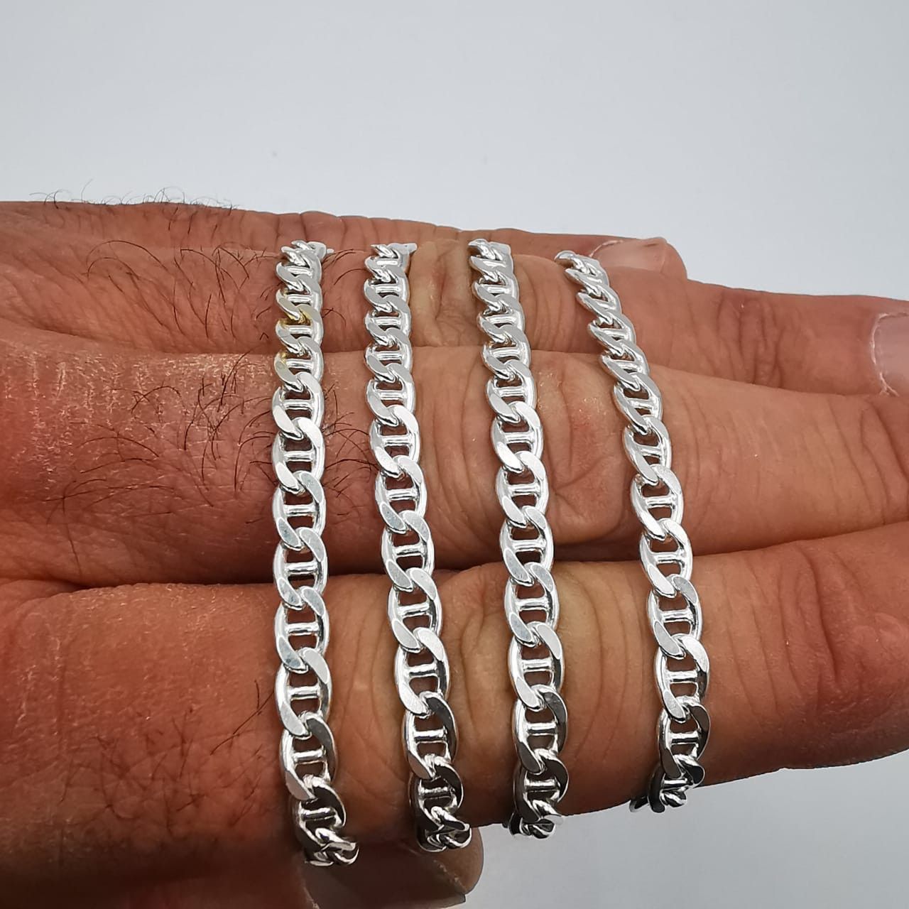 Sterling Silver Vintage Jewelry Chain, 925 Sterling Silver, Signed 20,63g Size ONE SIZE - 5 Thumbnail