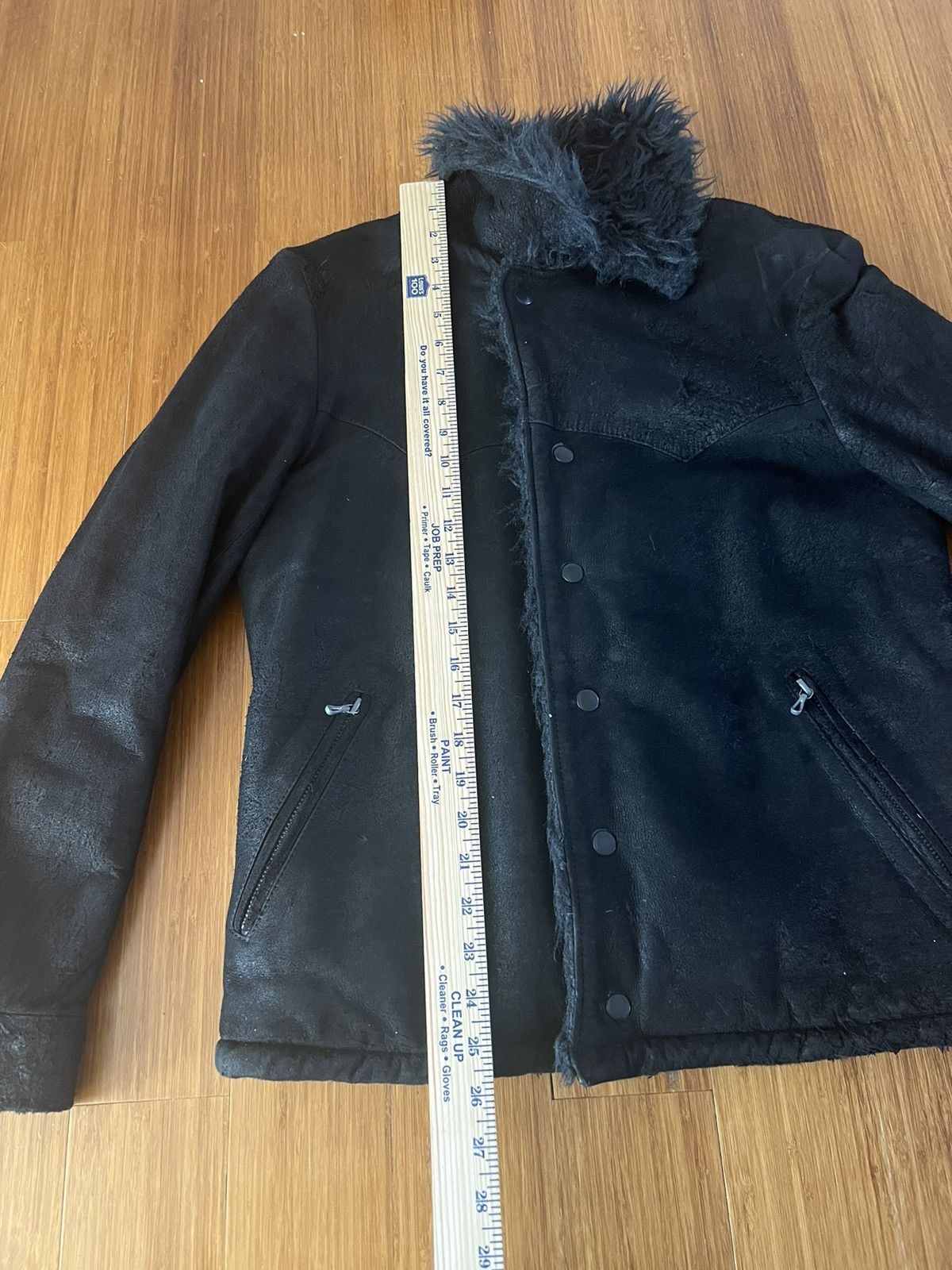 Attachment Attachment Blistered Leather Jacket Wool Lined Size US L / EU 52-54 / 3 - 14 Thumbnail