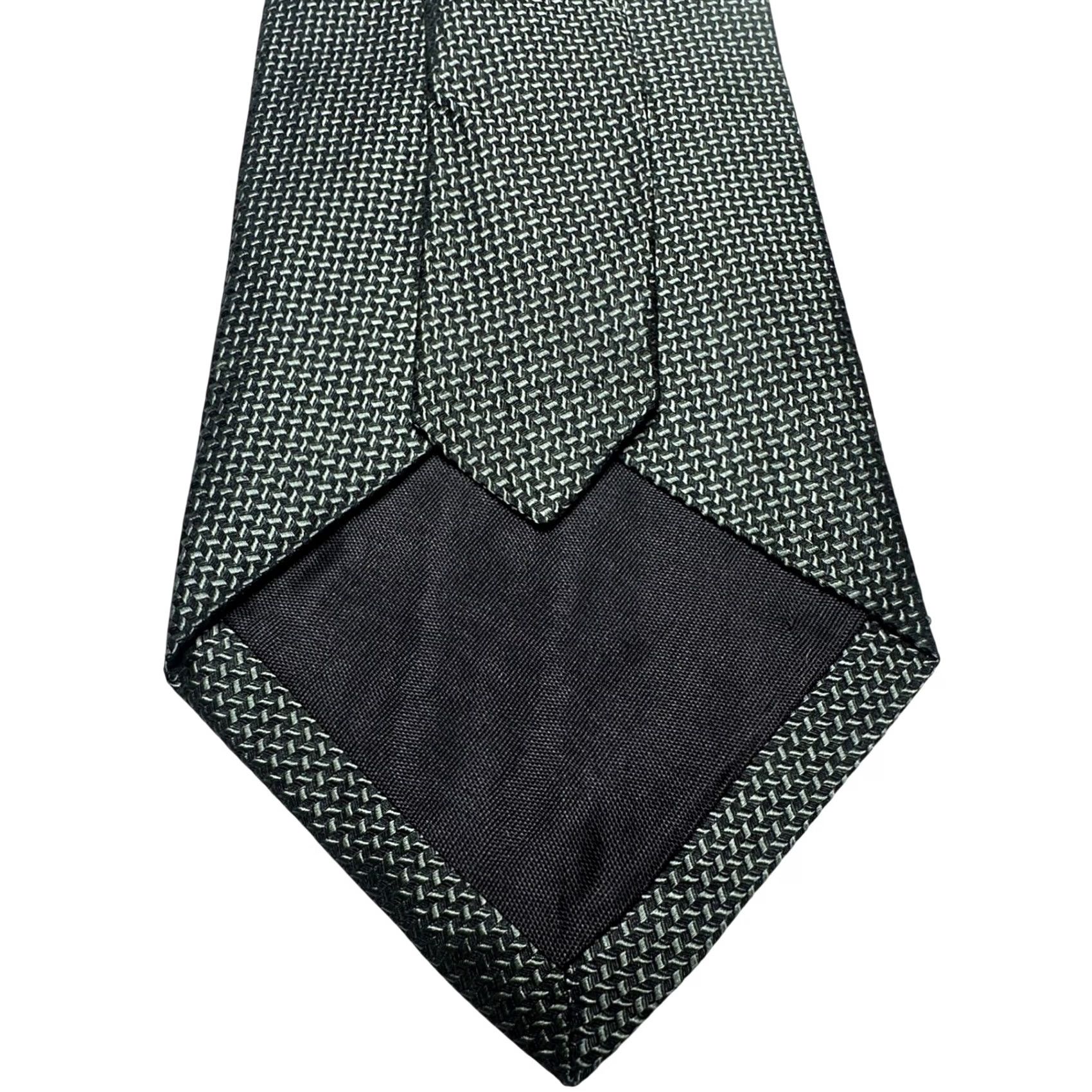 Van Heusen Van Heusen Mens Dark Grey Black 100% Silk Tie Size ONE SIZE - 3 Thumbnail