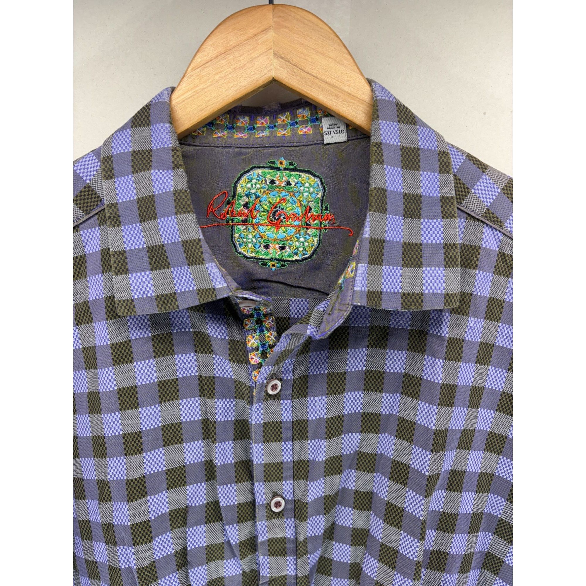 Robert Graham Robert Graham Mens Size 2XL Checkered Print Button up Flip C Size US XXL / EU 58 / 5 - 2 Thumbnail