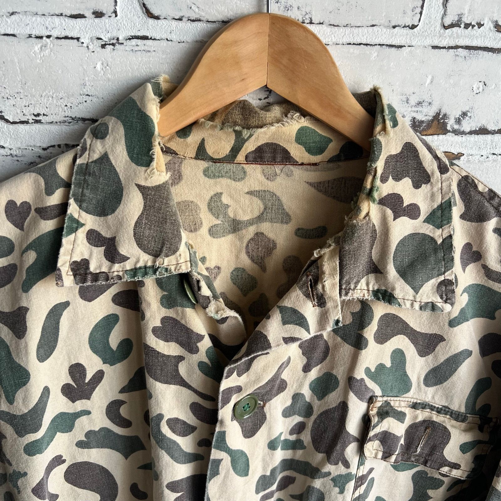 Unknown London Rare Vintage 40's Frog Camo Button Up Jacket Size XXL 24x31 Size US XL / EU 56 / 4 - 5 Thumbnail