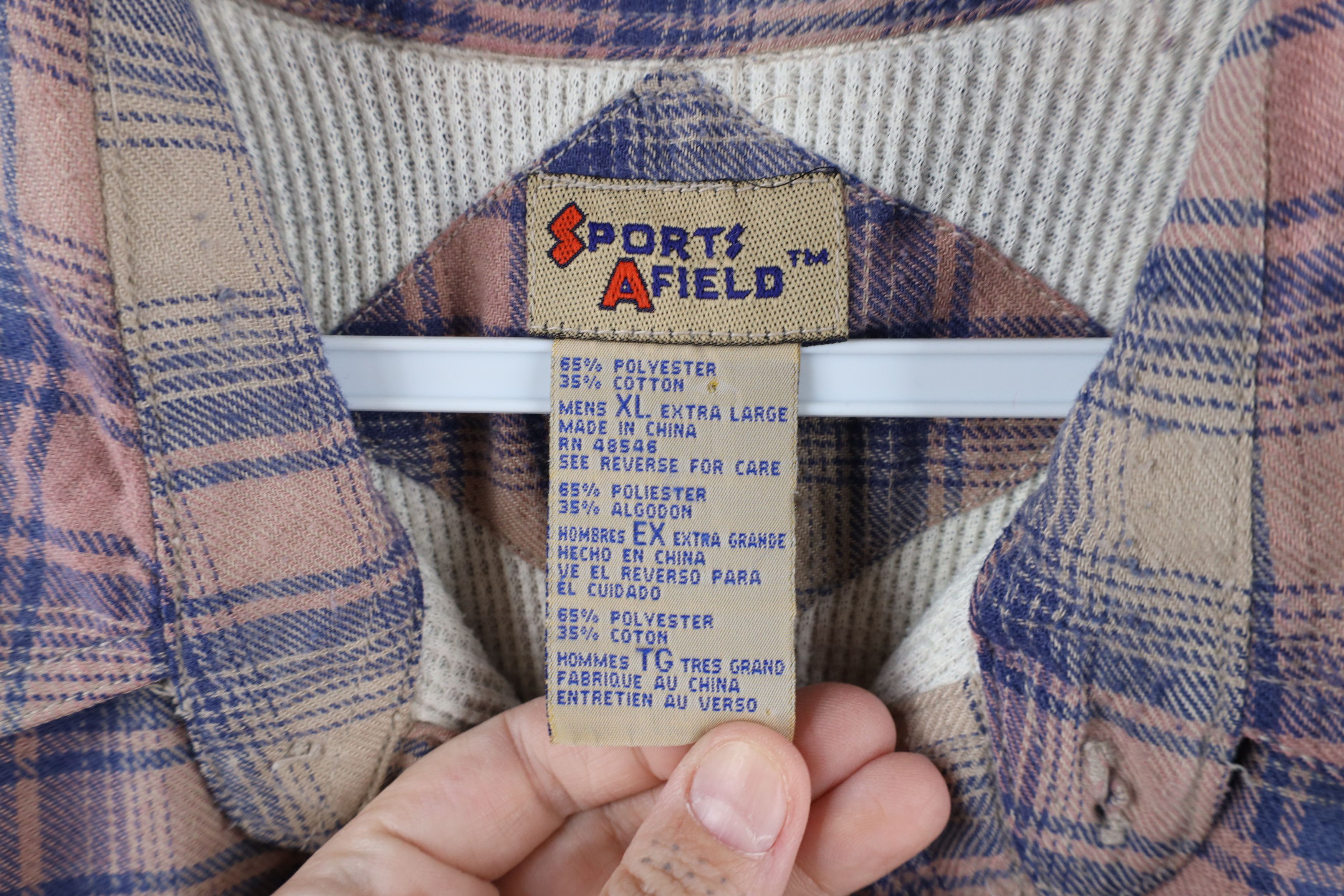Vintage Vintage 90s Streetwear Knit Lined Flannel Shirt Jacket Size US XL / EU 56 / 4 - 6 Thumbnail