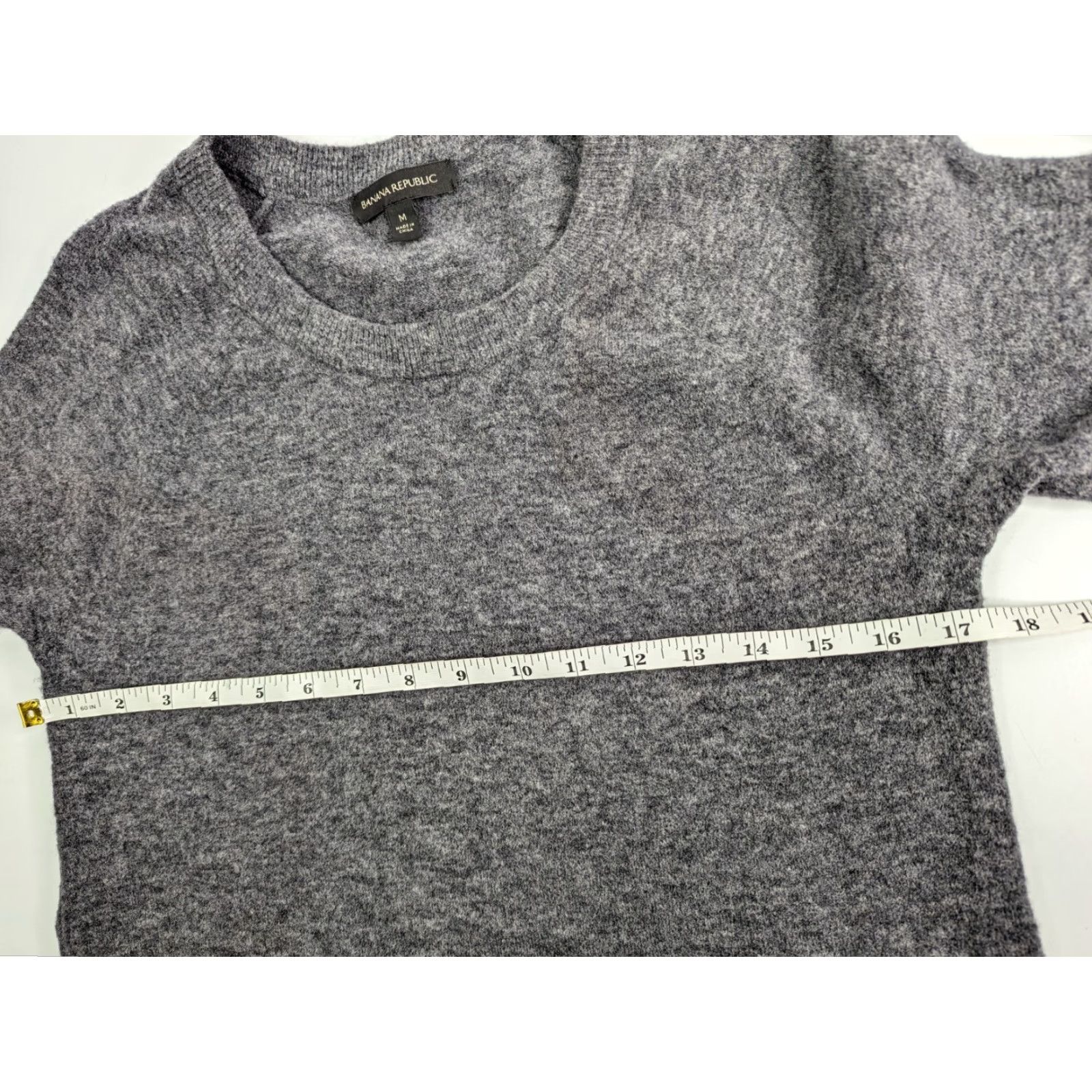 Banana Republic Banana Republic Wool-Blend Sweater Dress Grey Size Medium Ruffle-Cuff Mini Above Knee Womens Size M / US 6-8 / IT 42-44 - 7 Thumbnail