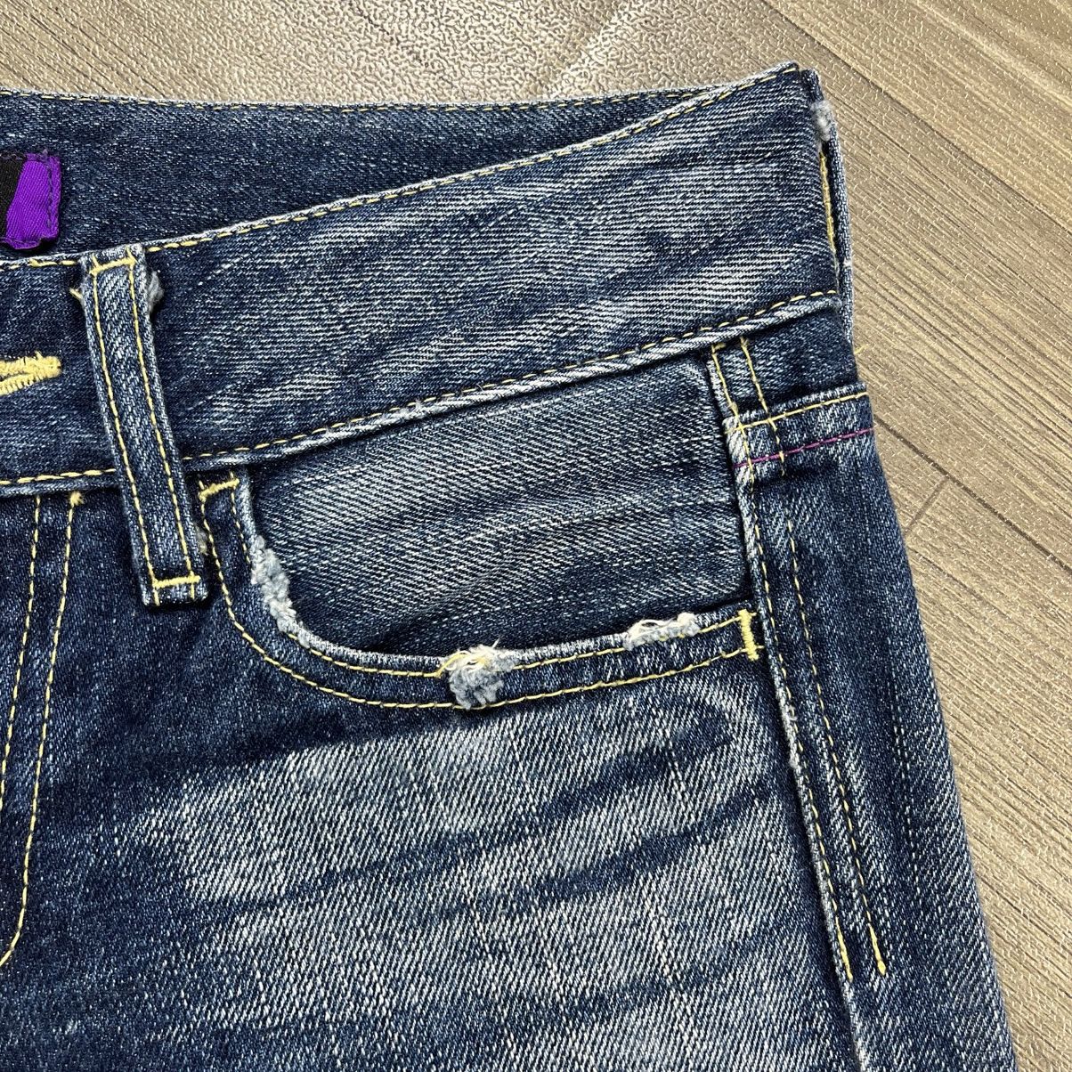 Japanese Brand 2000s Sly Japan Clawmark Distressed Punk Bootcut Flare Jeans Size US 26 / EU 42 - 9 Thumbnail