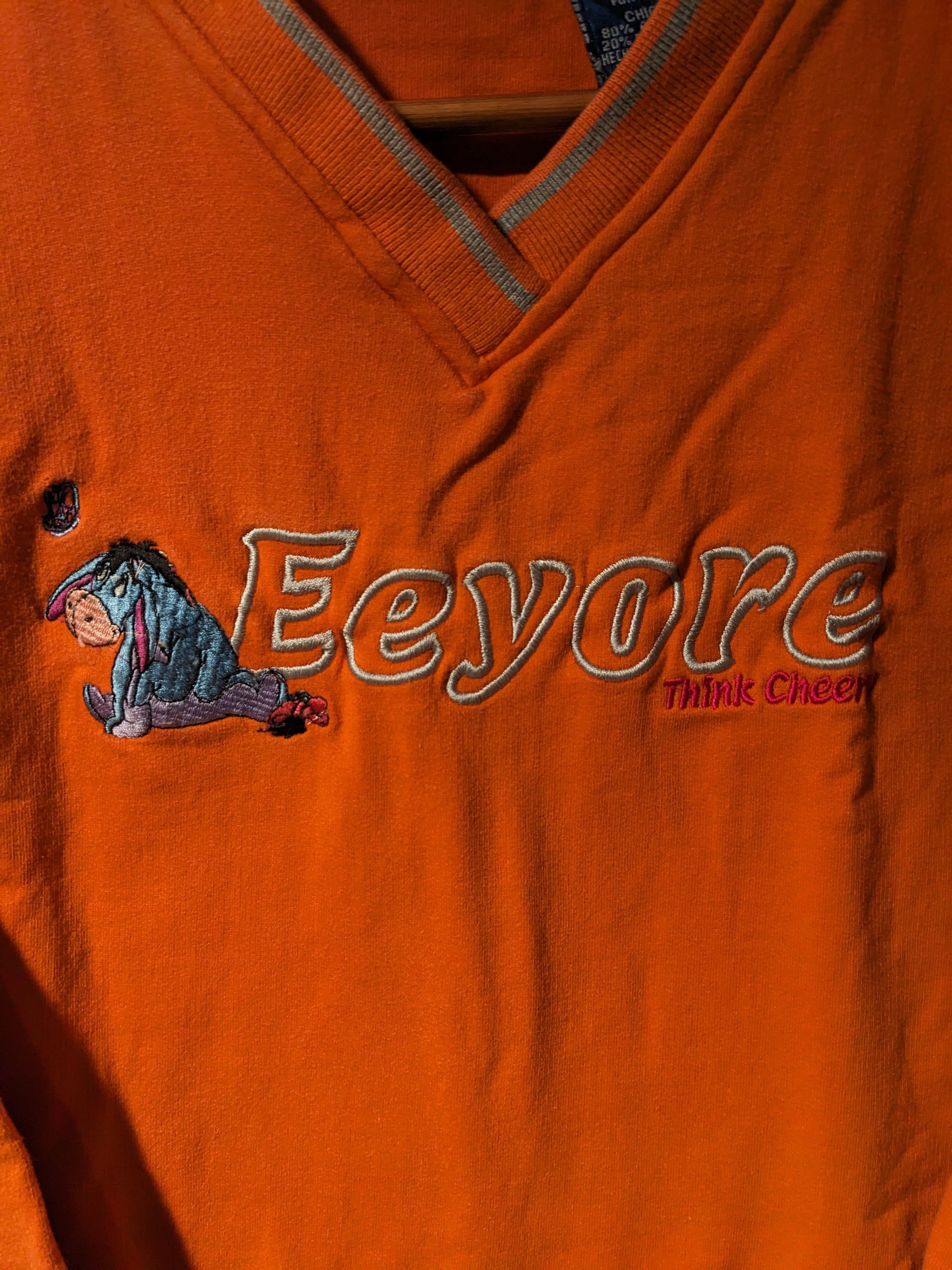 Disney × Vintage Vintage 90s Winnie the Pooh Eeyore Think Cheer Sweatshirt Size S / US 4 / IT 40 - 2 Thumbnail