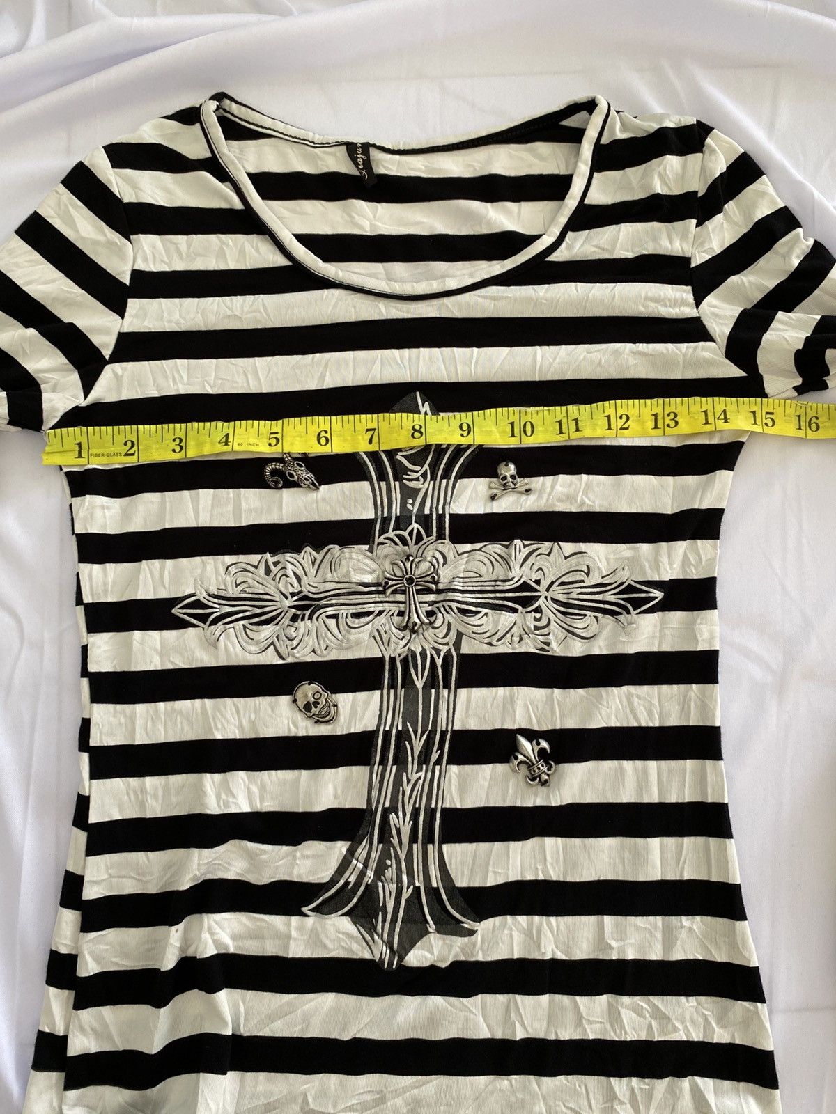 GOSTAR DE FUGA × If Six Was Nine × Le Grande Bleu (L.G.B.) japan grunge longsleeve stripe skull cross Size XS / US 0-2 / IT 36-38 - 8 Thumbnail