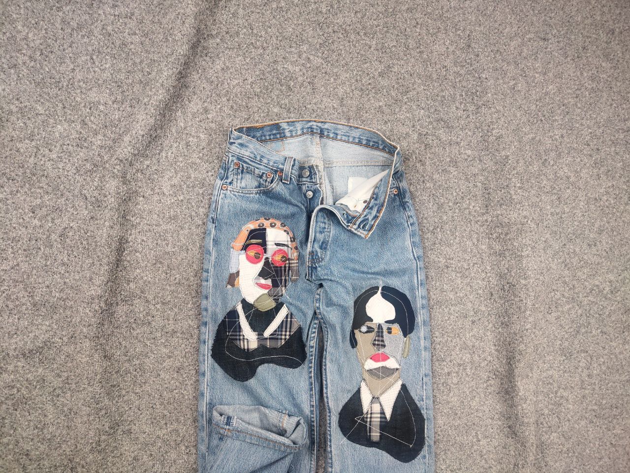 Levi's Vintage 90's Levi’s 501 Sashiko Kapital Jeans junya Style Size 29" - 1 Thumbnail