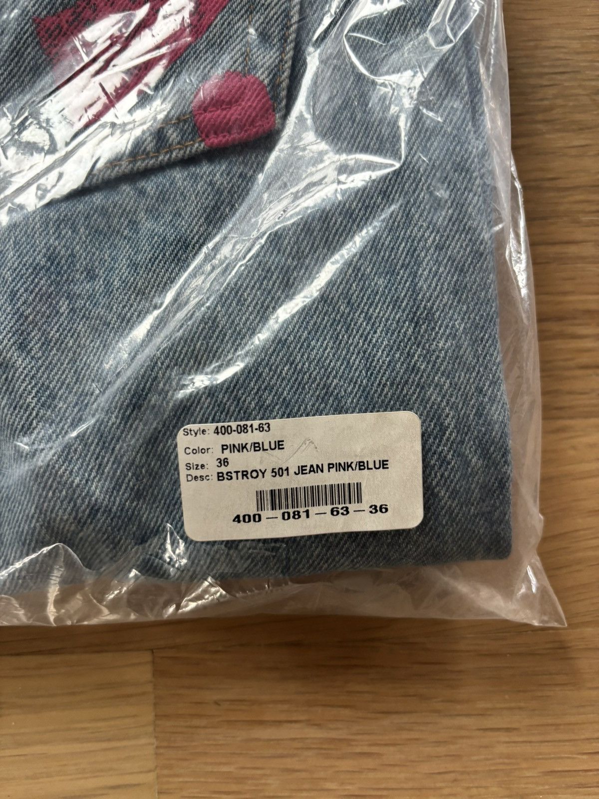 DENIM TEARS Denim Tears Bstroy Tears Lightwash Blue/Pink Jeans 36x34 Size US 36 / EU 52 - 5 Thumbnail
