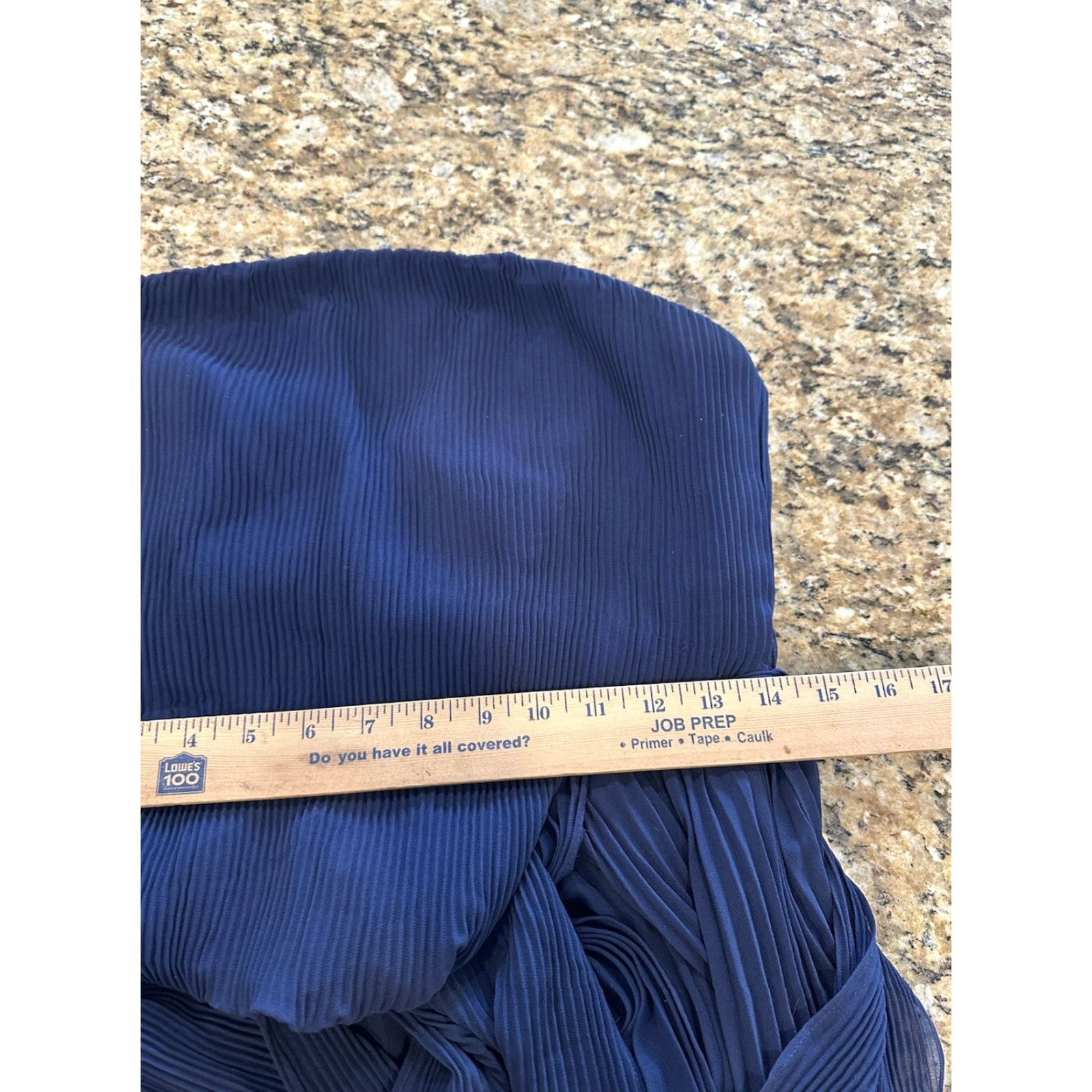 Vintage Fame and Partners Navy Blue Pleated Overlay Sleeveless Long Gown Sz 8 Front Slit Women Maxi Dress Ball Gown Accessories: Pleated Size M / US 6-8 / IT 42-44 - 7 Thumbnail