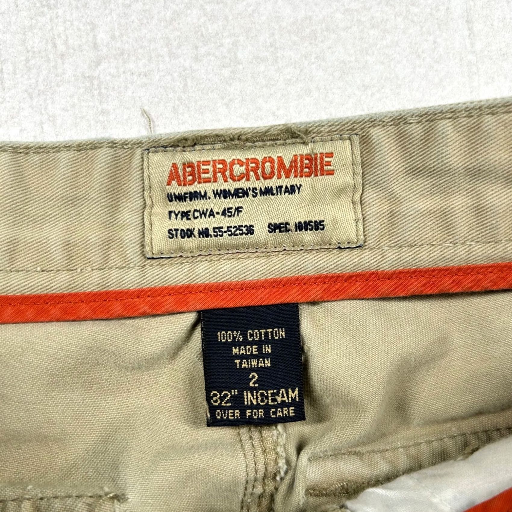 Abercrombie & Fitch VINTAGE Abercrombie & Fitch Pants Womens 2 Uniform Military Chino Canvas Beige 100% Cotton, Beige, Regular, 30 Inseam, Size 2, Womens, Panties? Size 26" / US 2 / IT 38 - 4 Thumbnail