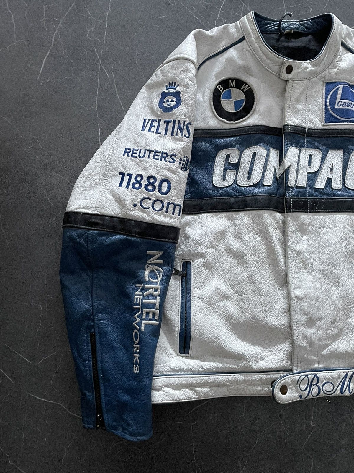 BMW × NASCAR Vintage Real Leather BMW Nascar Racing Jacket Size US XL / EU 56 / 4 - 3 Thumbnail