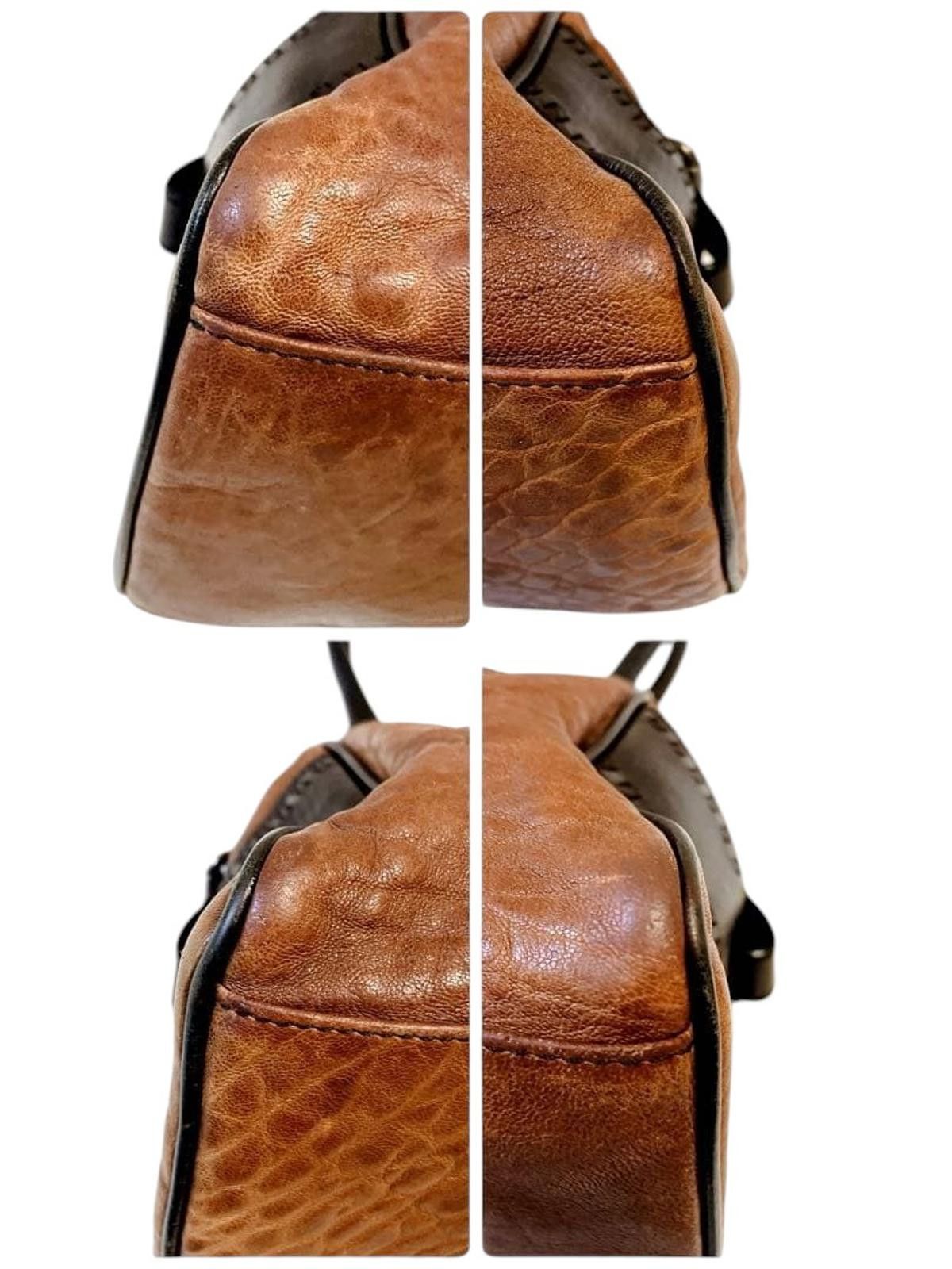 Fendi Fendi - Brown Black Leather Shoulder Bag Size ONE SIZE - 7 Thumbnail