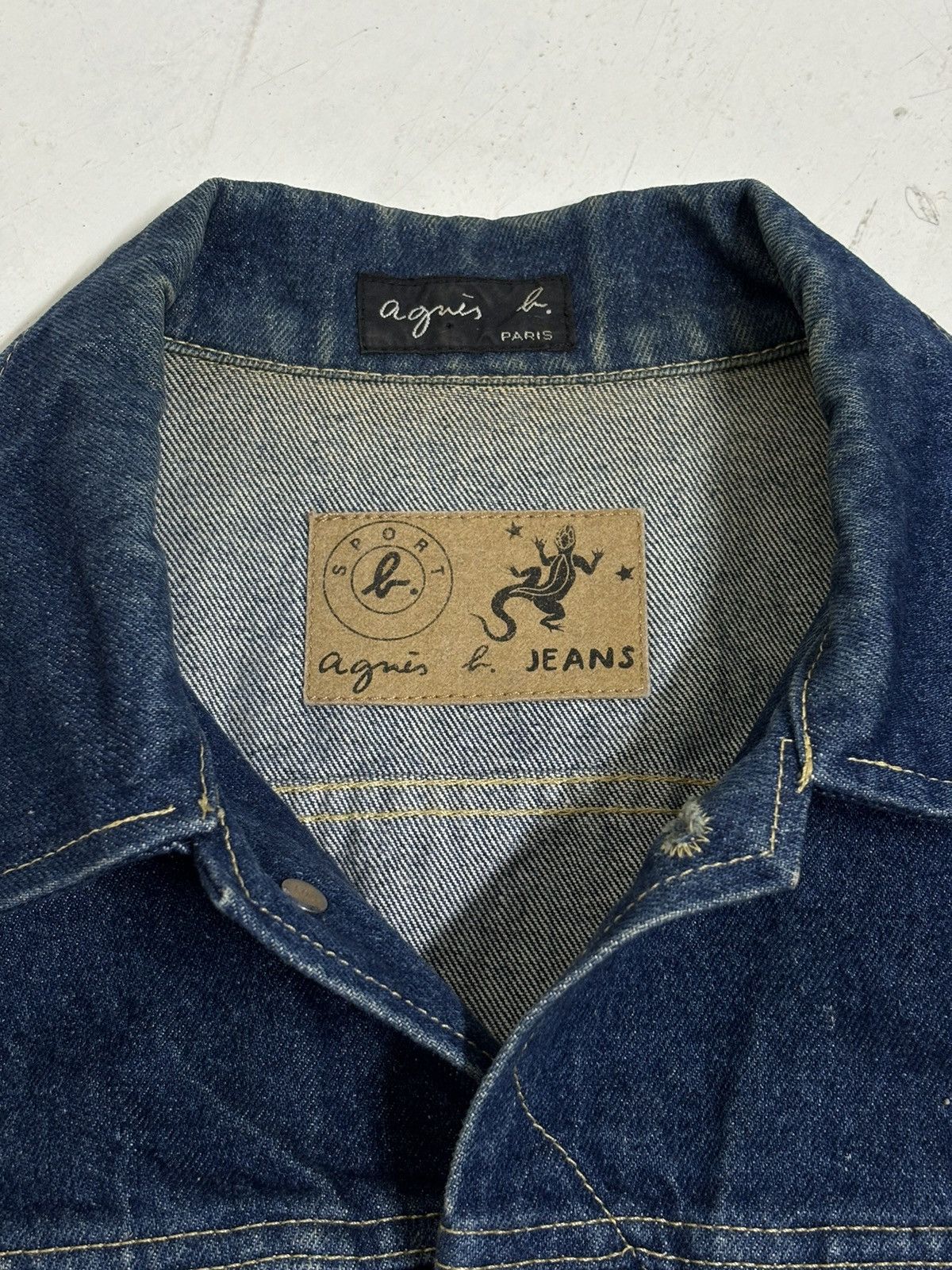 agnes b. Vintage Agnes B Jeans Trucker Denim Jacket Size US M / EU 48-50 / 2 - 6 Thumbnail