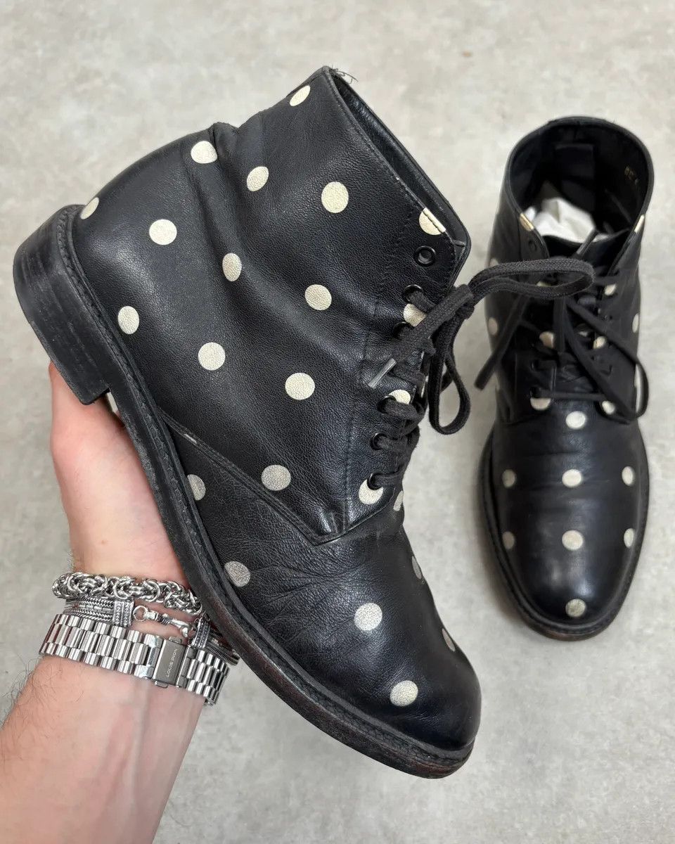 Saint Laurent Paris 2010s Saint Laurent Black Leather Pointed Boots Size US 7.5 / IT 37.5 - 1 Thumbnail