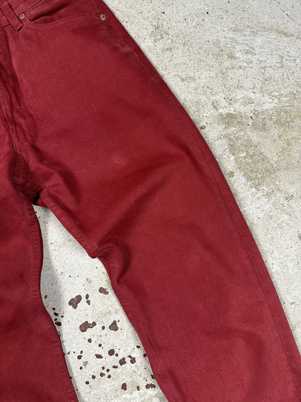 Levi's × Vintage Vintage 1996 Levi’s 501 Red Denim Pants Jeans Size US 30 / EU 46 - 6 Thumbnail