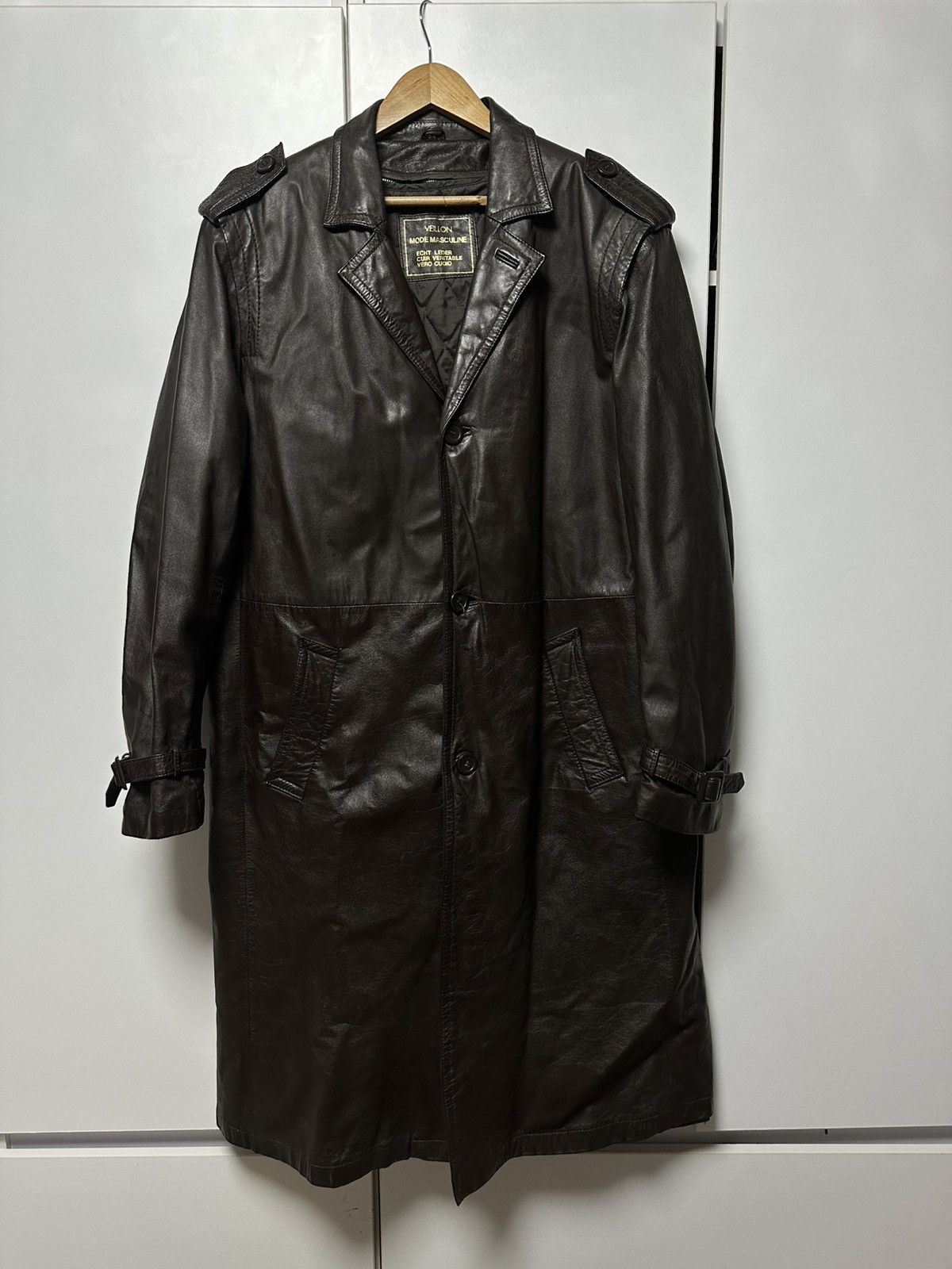 Leather Veillon Vintage Archive Leather Jacket Rare AvanGard Size US L / EU 52-54 / 3 - 1 Thumbnail