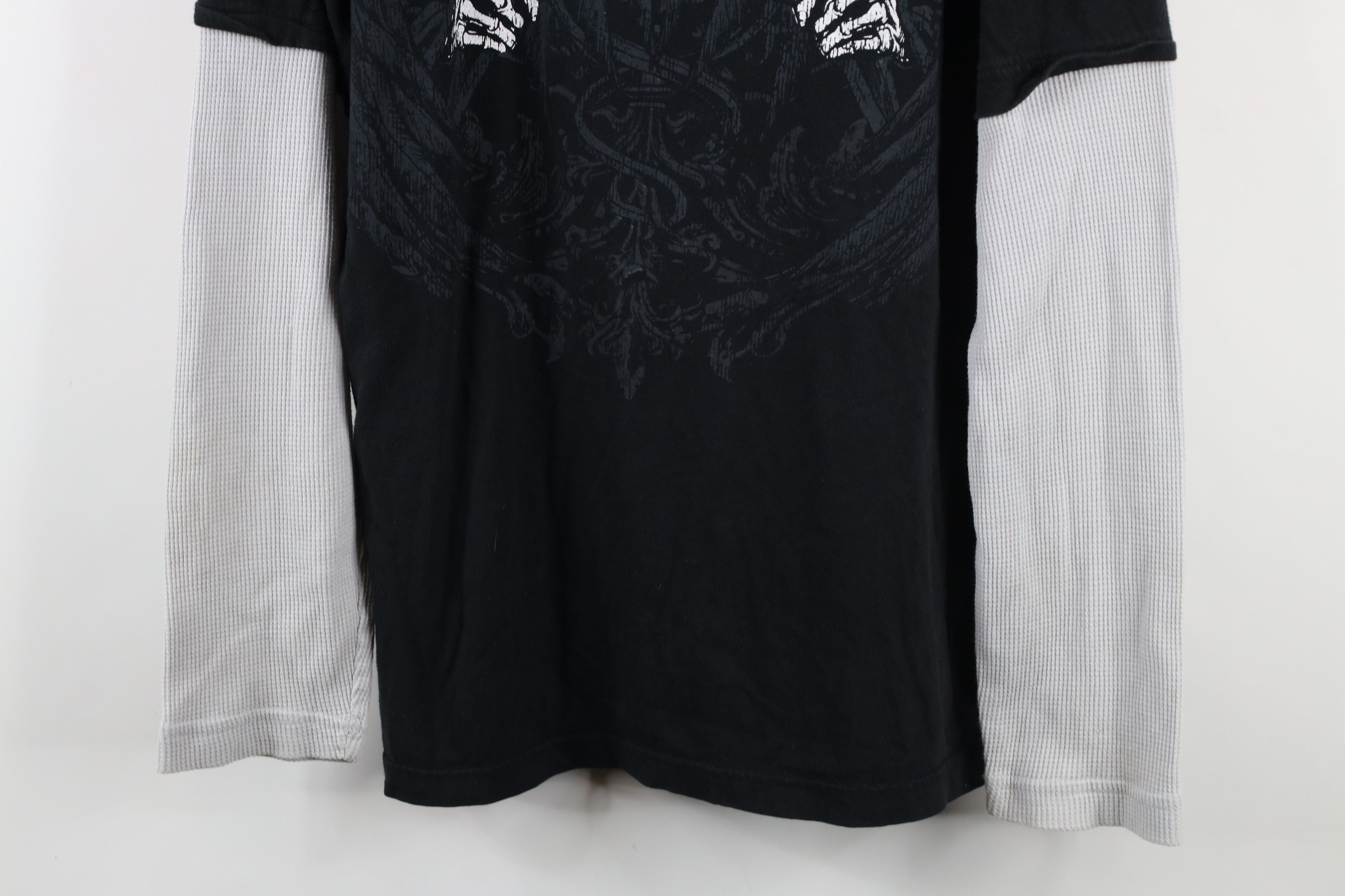 Vintage Vtg Y2K MMA Elite Skeleton Tribal Long Sleeve T-Shirt Size US L / EU 52-54 / 3 - 3 Thumbnail