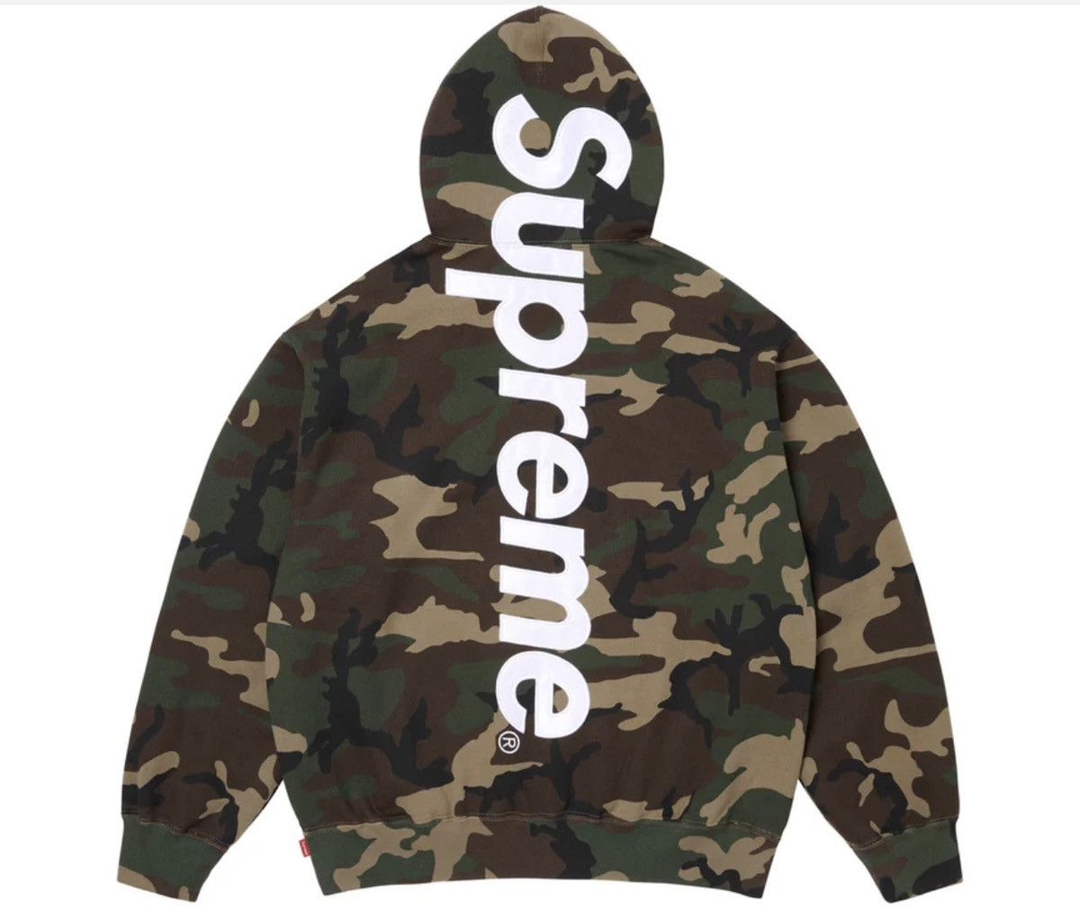 Supreme Supreme Satin Applique Hooded Sweatshirt (SS26) Size US XL / EU 56 / 4 - 1 Thumbnail