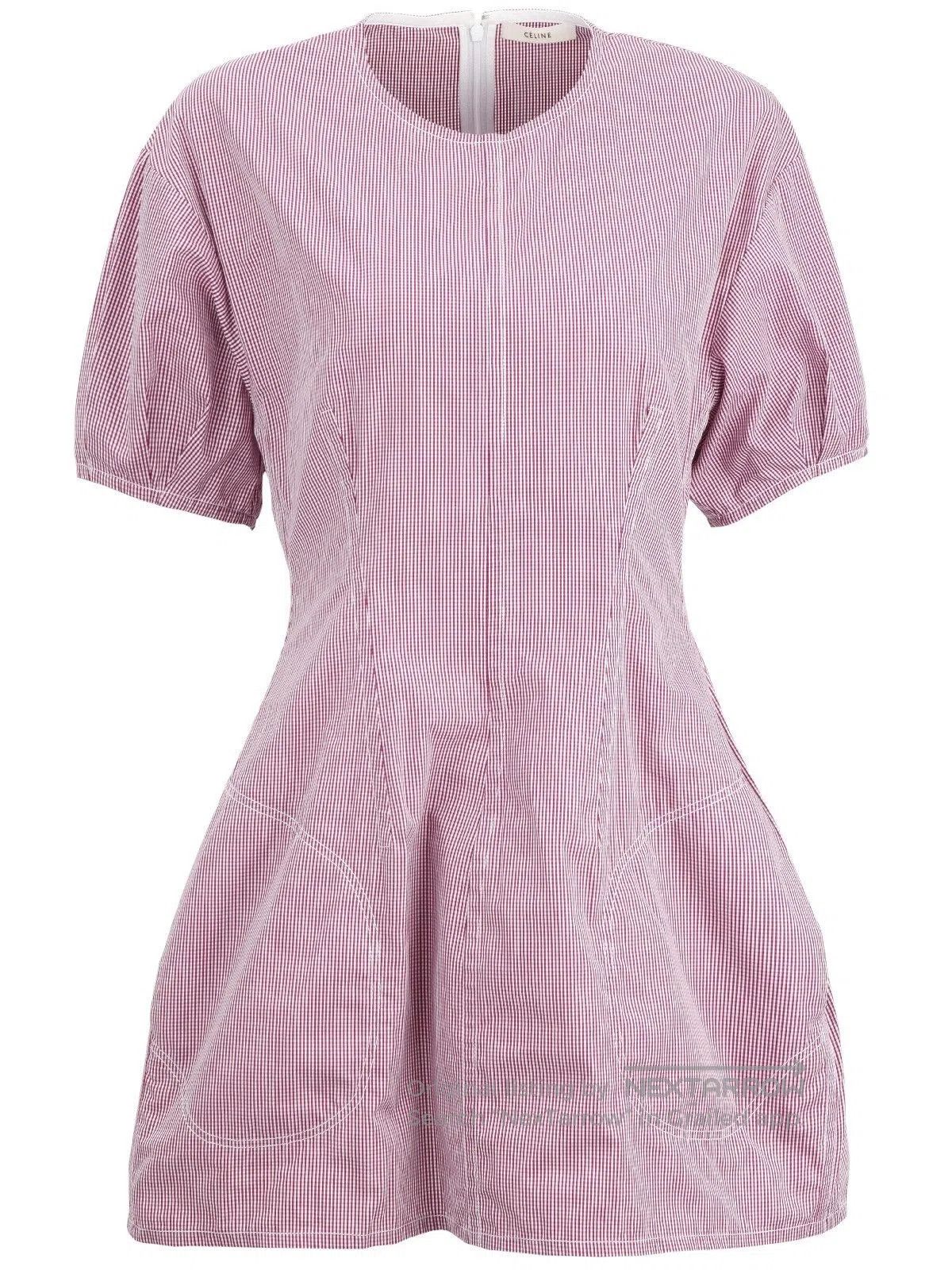 Celine Pink Checkered Dress from Old Celine. Size S / US 4 / IT 40 - 1 Thumbnail