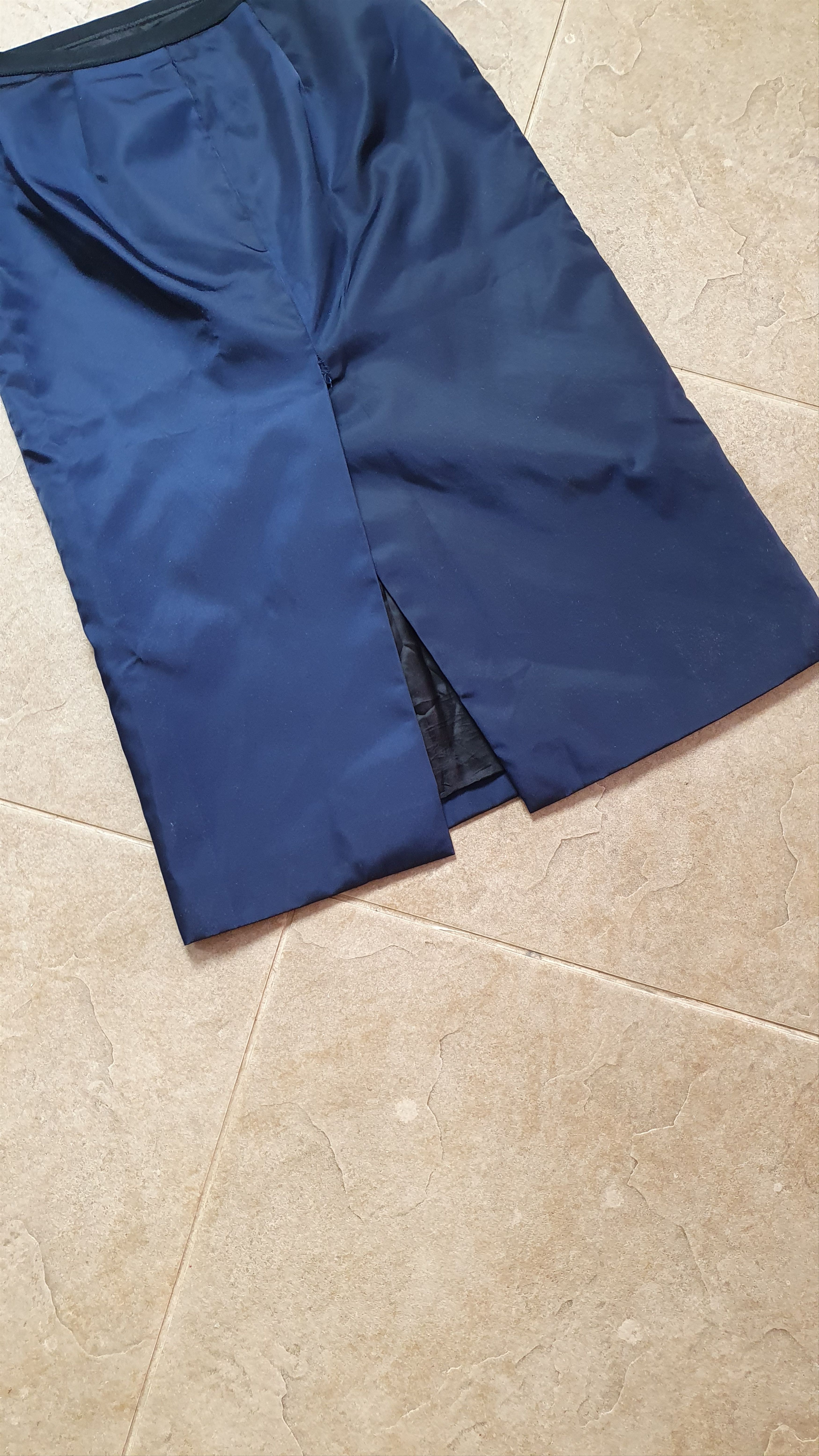 Prada Vintage women's re-nylon skirt PRADA blue skirt size 38 Size 38" / US 16 / IT 52 - 20 Thumbnail
