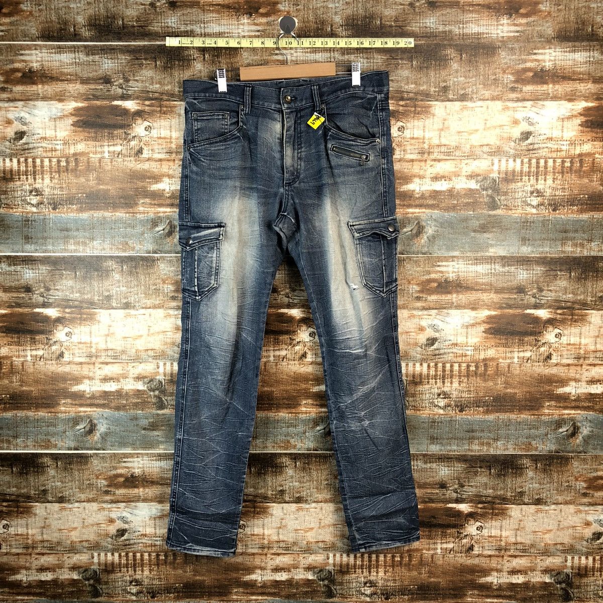 semanticdesign Semantic Design Blue Multipocket denim Pants #A2169 Size US 32 / EU 48 - 1 Thumbnail