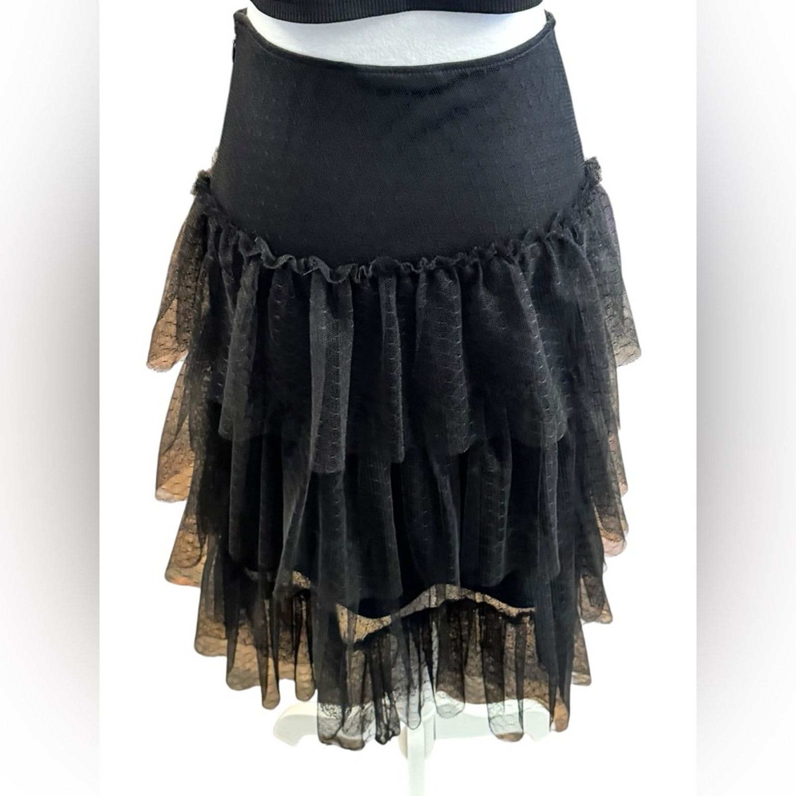 Betsey Johnson Betsey Johnson 90s Y2K Whimsy Goth Dot Net Skirt Size S Size 28" / US 6 / IT 42 - 1 Thumbnail