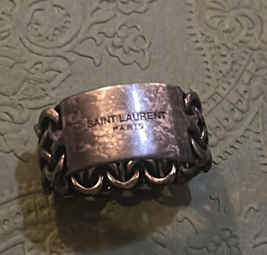 Saint Laurent Paris Saint Laurent ID Plaque Ring in Metal size US 10 Size ONE SIZE - 2 Thumbnail