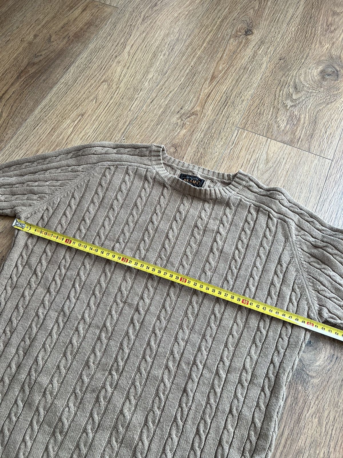 Beams Plus BEAMS PLUS Crew Cable Cotton Linen sweater old money style Size US M / EU 48-50 / 2 - 5 Thumbnail