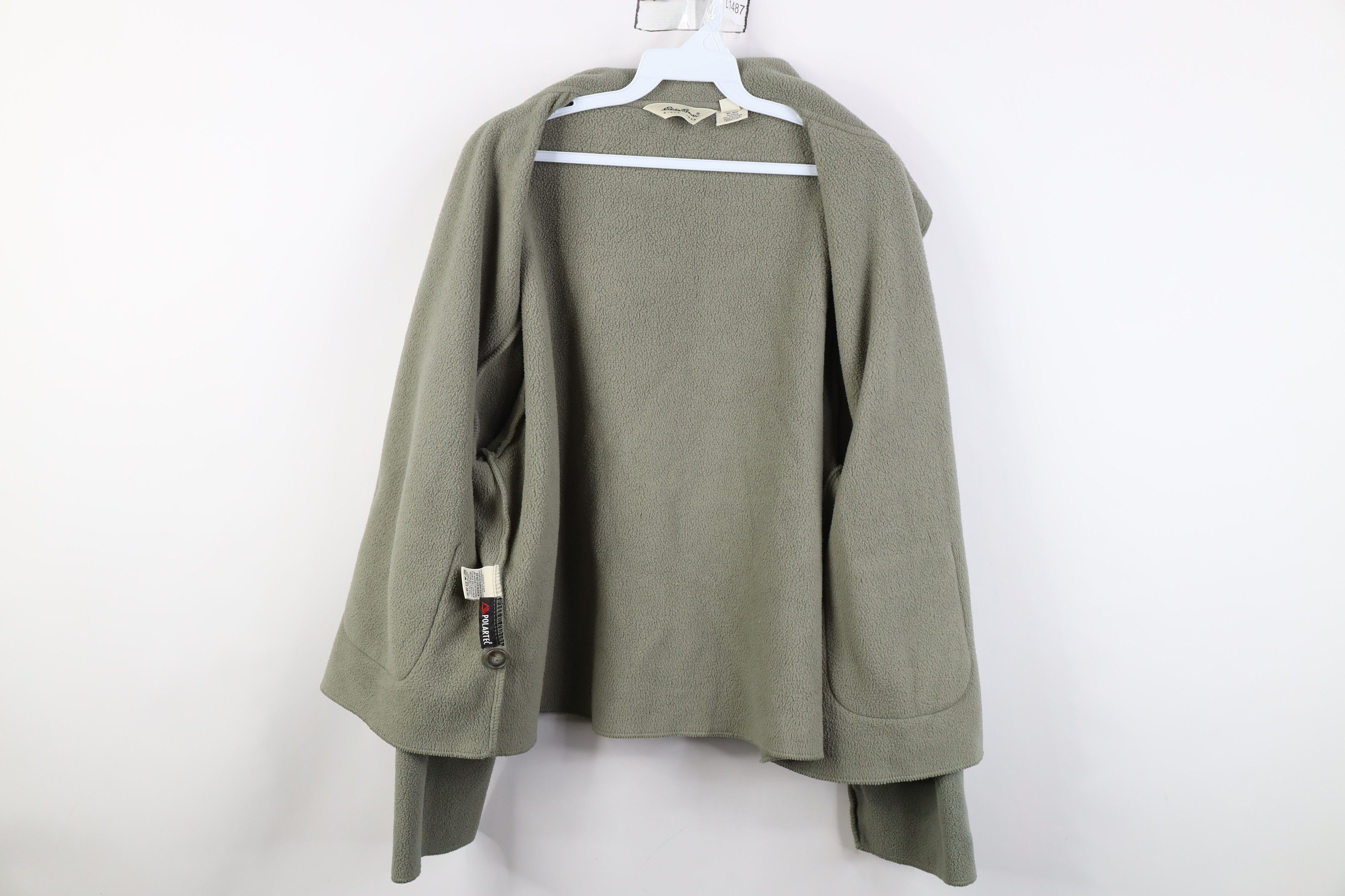 Eddie Bauer Vintage 90s Eddie Bauer Fleece Cardigan Jacket Green USA Size L / US 10 / IT 46 - 11 Thumbnail