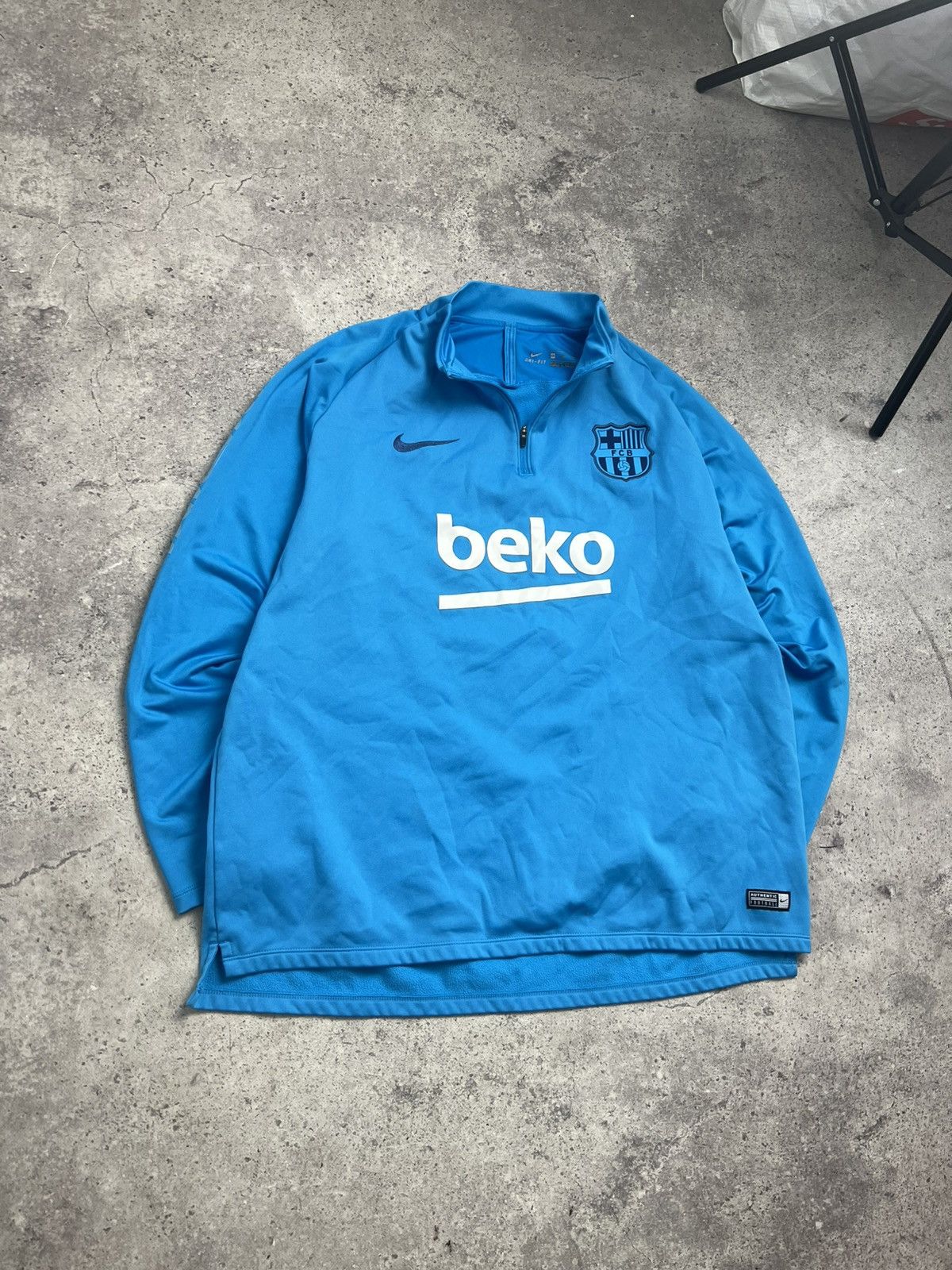 Nike Fc Barcelona Nike training fleece long sleeve top Size US XXL / EU 58 / 5 - 4 Thumbnail