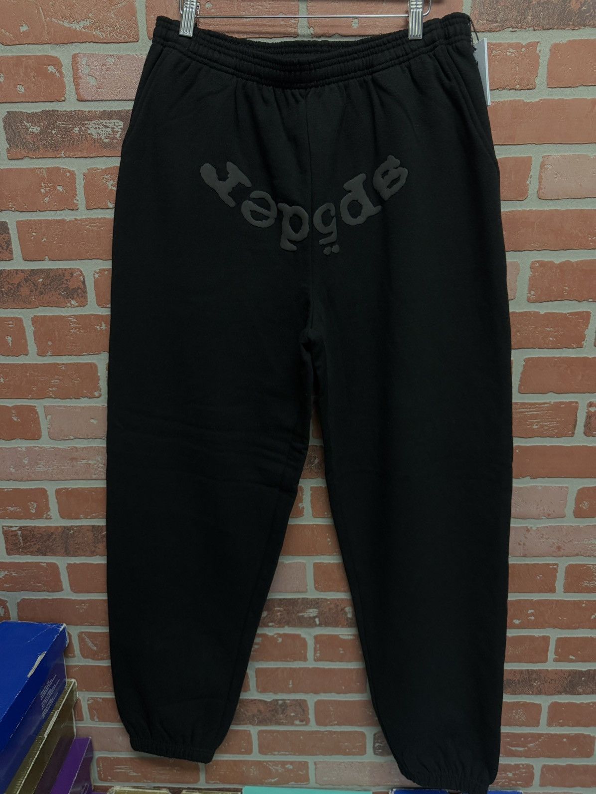 Sp5der Sp5der Worldwide Sweatpants Size XL Black (2025) (NEW) Size US 34 / EU 50 - 3 Thumbnail