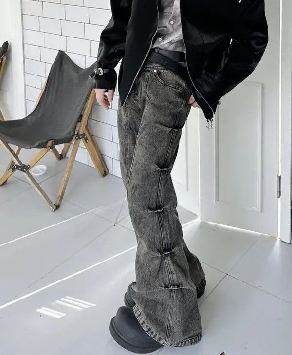 Jean Y2k Cargo Flared Stack Jeans Wide Leg Bootcut Stacked Size US 32 / EU 48 - 1 Thumbnail