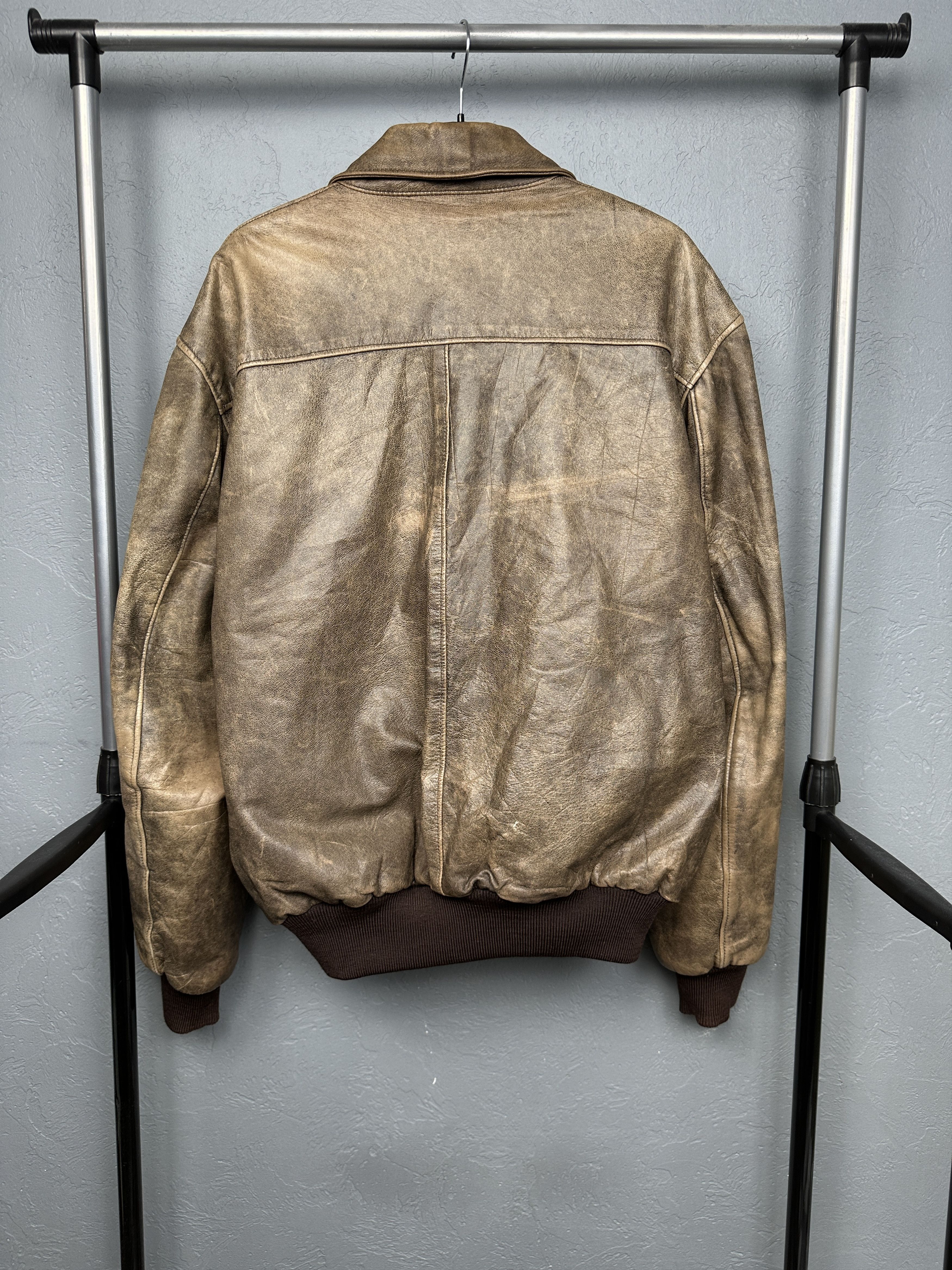 L.L. Bean L.L. Bean 90s Vintage Mens Goatskin Leather Flying Jacket Size US XL / EU 56 / 4 - 10 Thumbnail