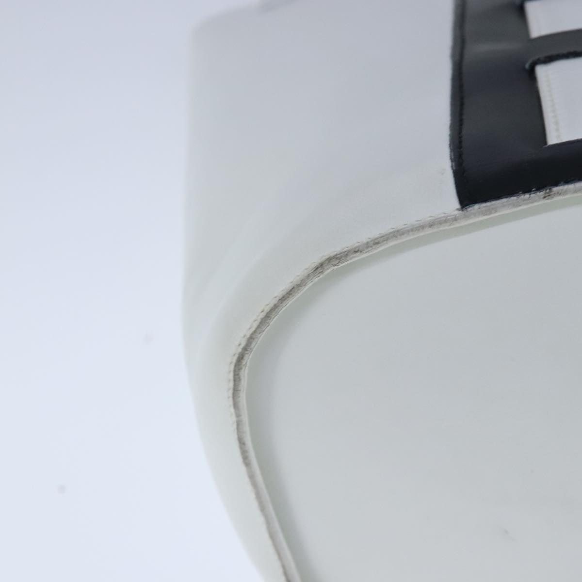 Celine CELINE Ribbon Tote Bag Leather White Black Size ONE SIZE - 12 Thumbnail