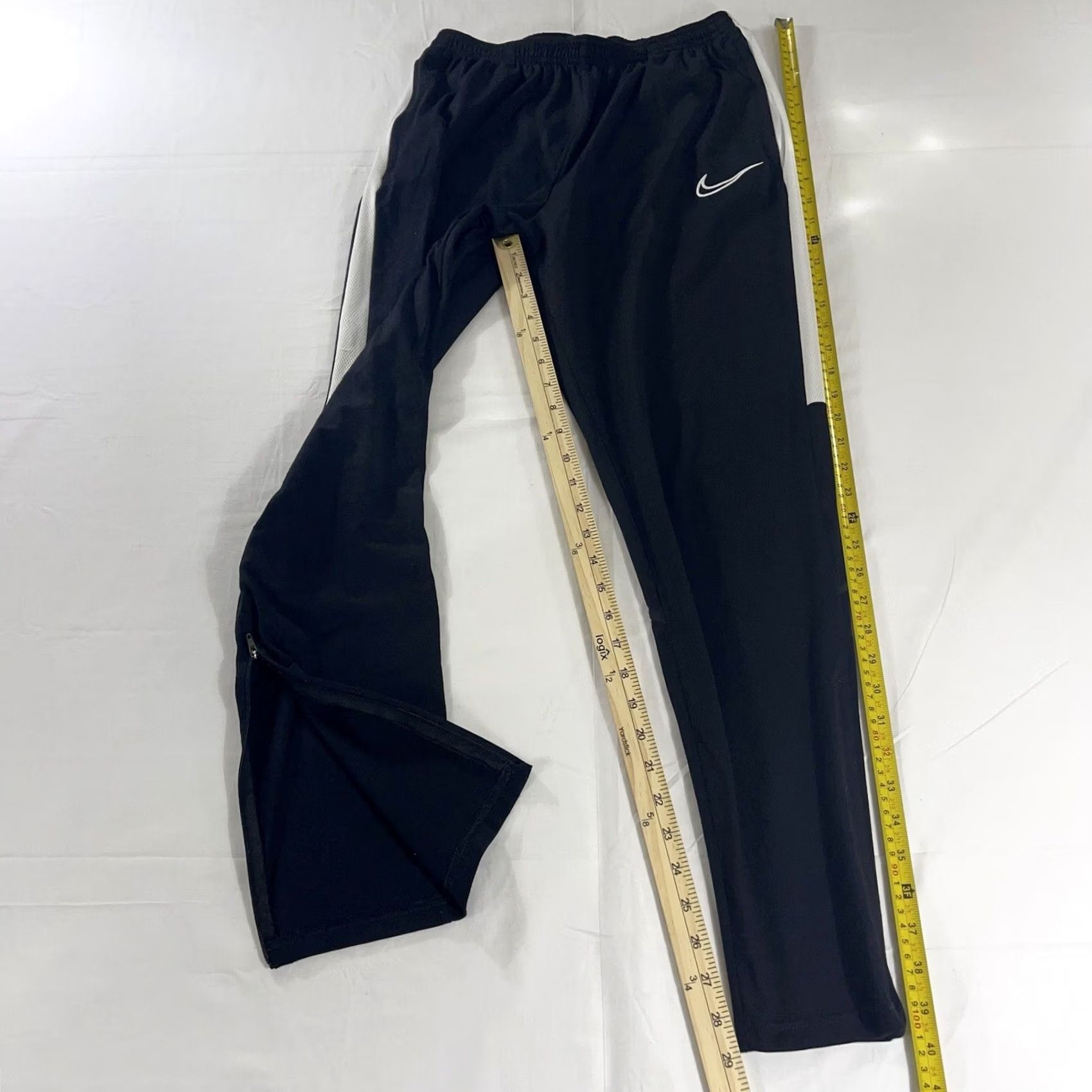 Nike Nike Men’s M SLIM Academy 19 Training Pants Black White Swoosh AJ9181-010 Soccer Dri-FIT Track Pants Slim Adapted for Activewear Size US 31 - 2 Thumbnail