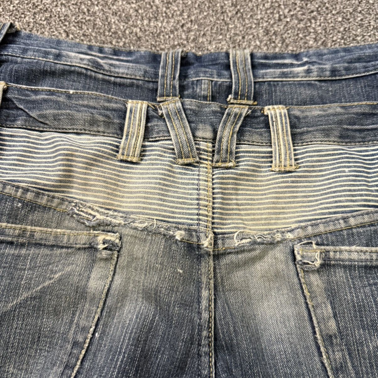 Seditionaries 🔥🇯🇵 Japanese Double Waist Distressed Dominate Jeans Size US 32 / EU 48 - 11 Thumbnail